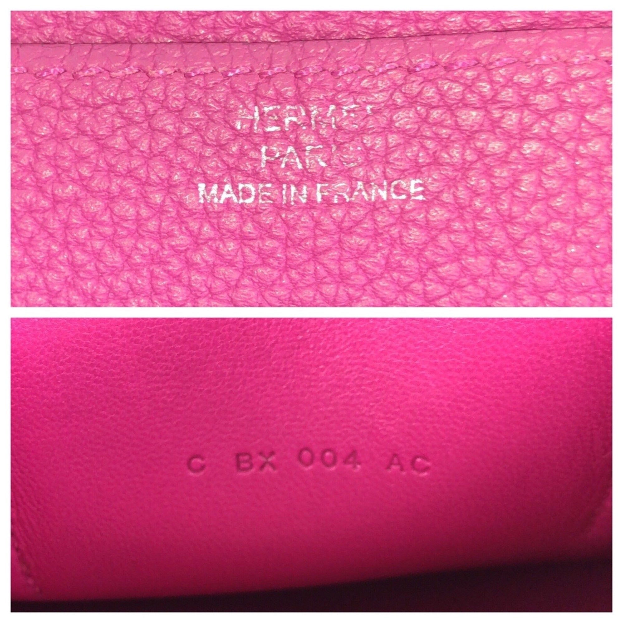 Hermes Pink Rose Purple Togo Leather Long Wallet (Bi-Fold) (Pre-Owned)