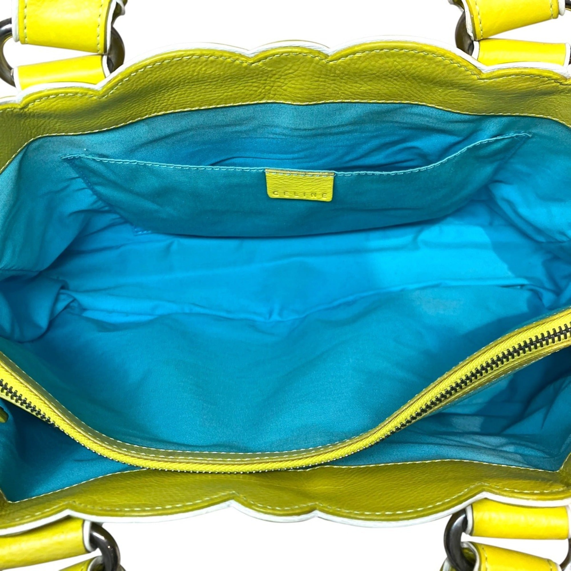 Celine Lemon Yellow Leather Handbag (Pre-Owned)