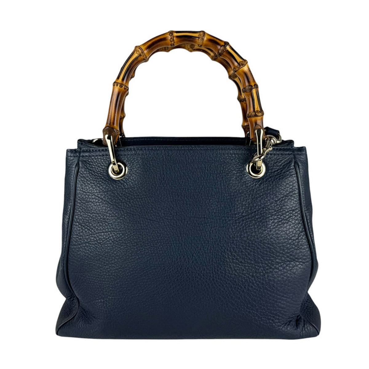 Gucci Navy Leather Handbag Shoulder Bag (Pre-Owned)