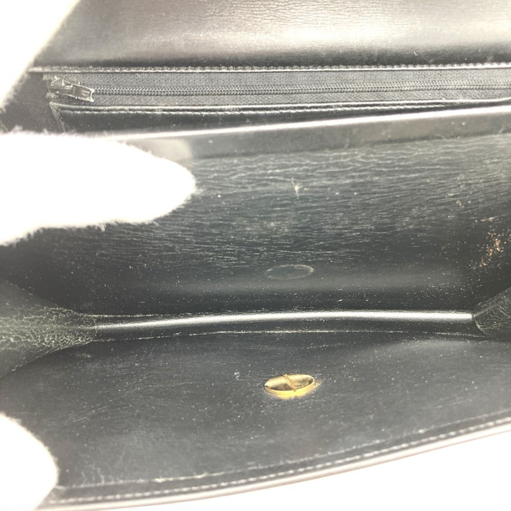 Christian Dior Black Leather Shoulder Bag (Pre-Owned)