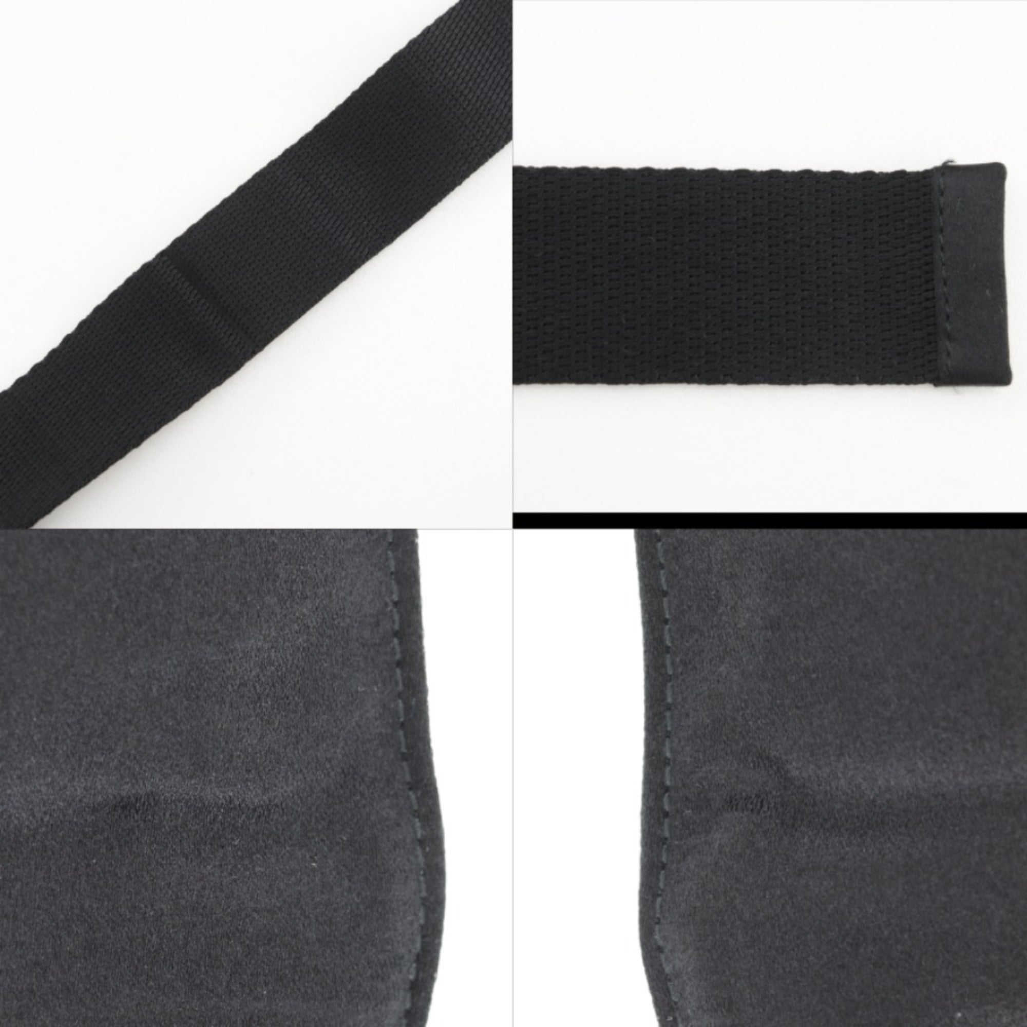 Prada Black Nero Satin Pochette Shoulder Bag (Pre-Owned)