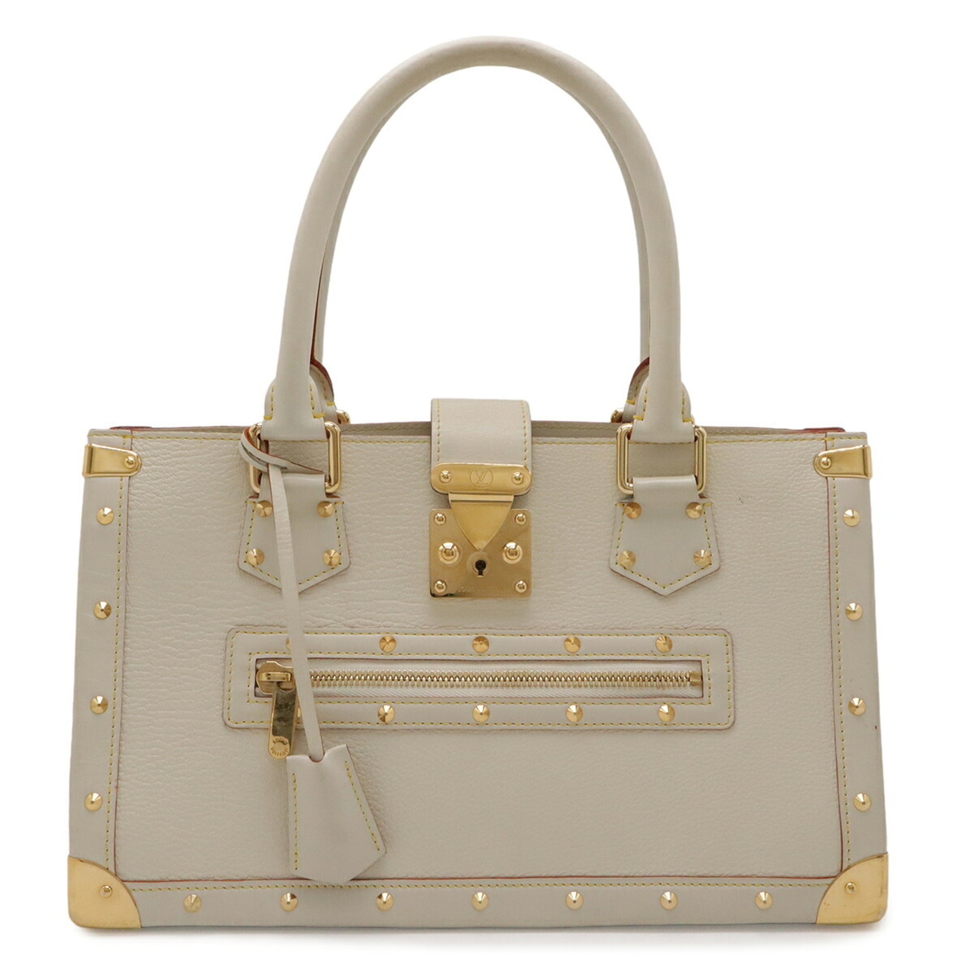 Louis Vuitton Blanc White Leather Handbag Tote Bag (Pre-Owned)