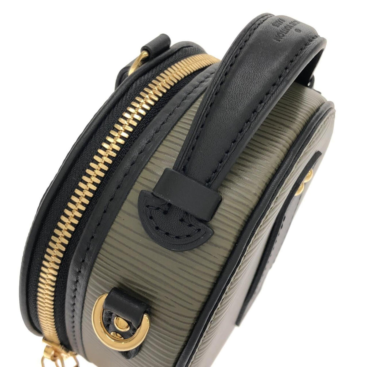 Louis Vuitton Dark Khaki Leather Shoulder Bag (Pre-Owned)