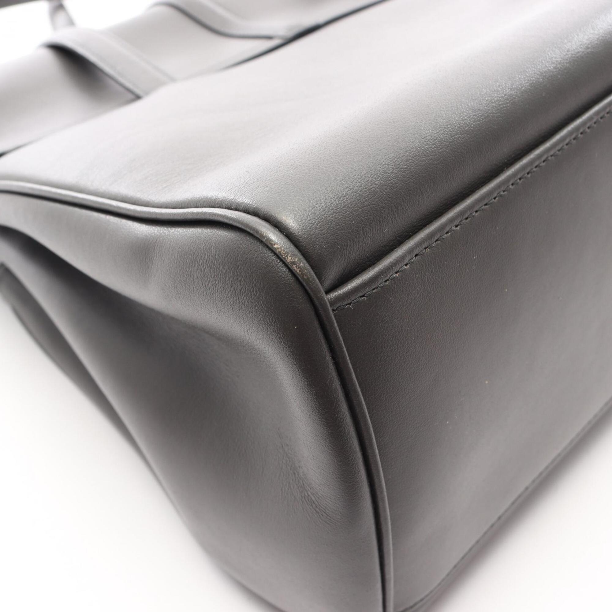 Celine Gray Leather Handbag Shoulder Bag (Pre-Owned)