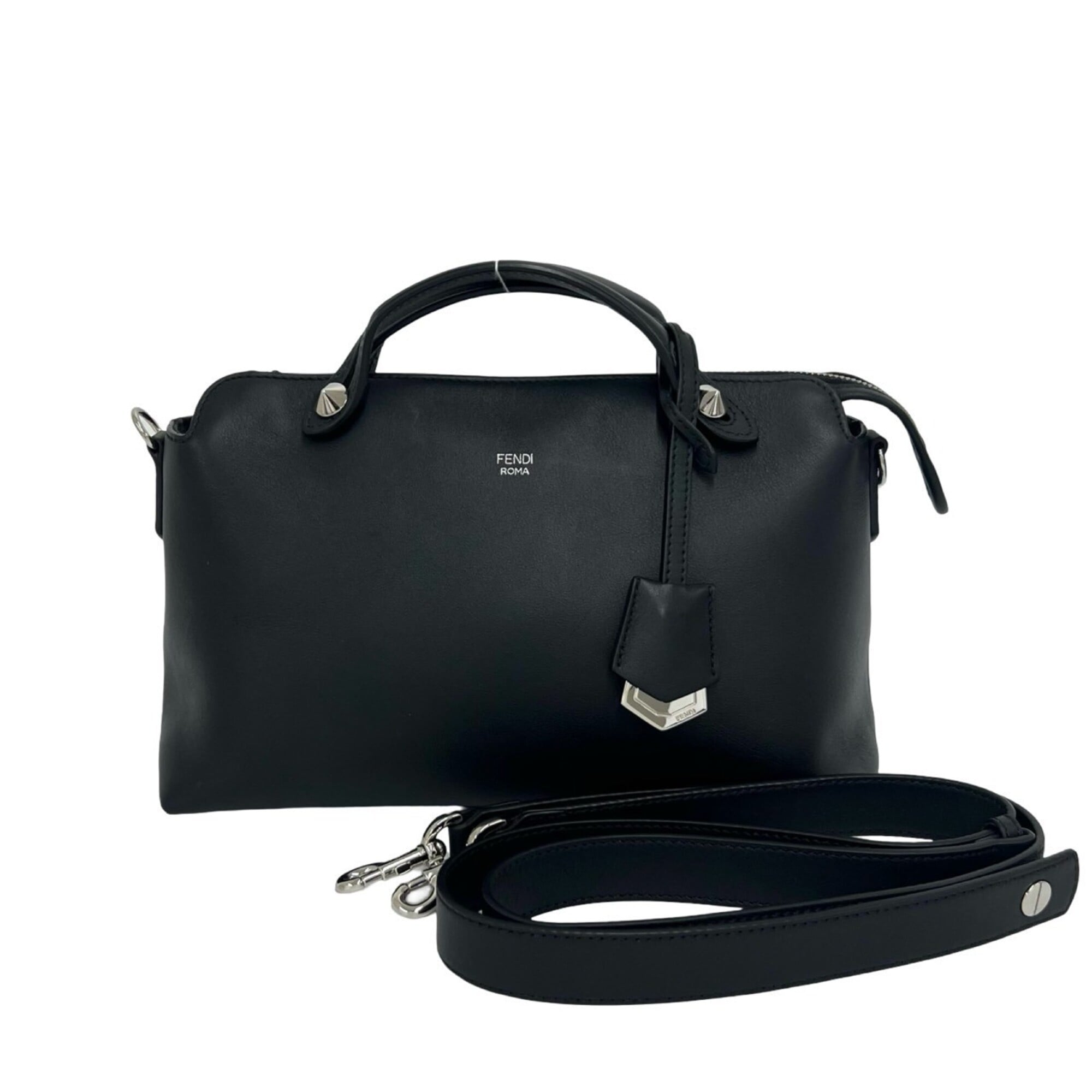 Fendi Black Leather Handbag Shoulder Bag (Pre-Owned)