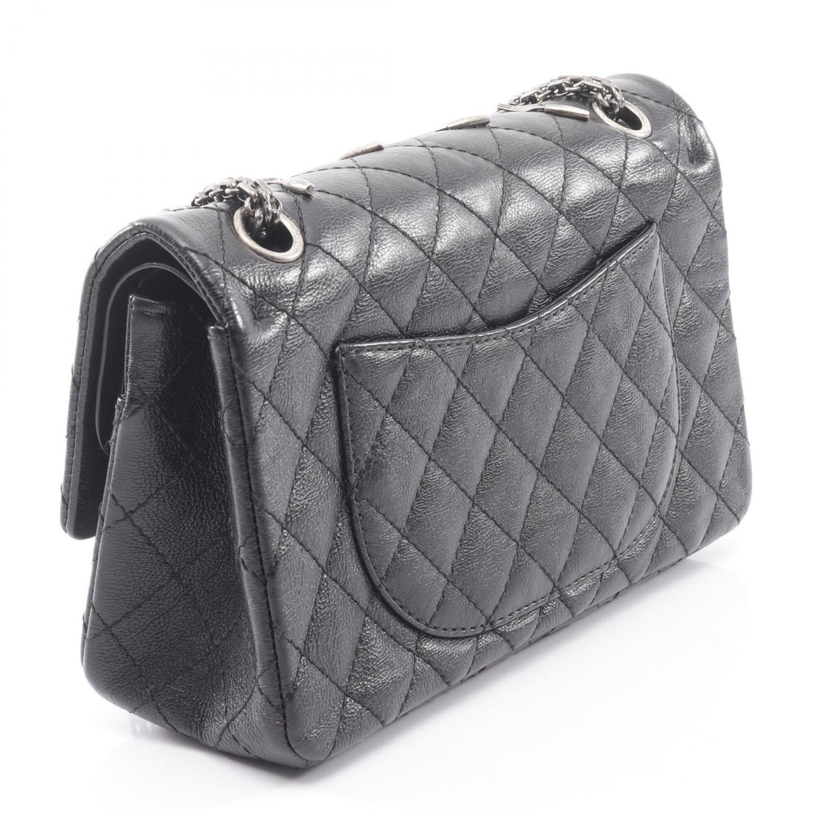 Chanel Black Leather Handbag Shoulder Bag (Pre-Owned)