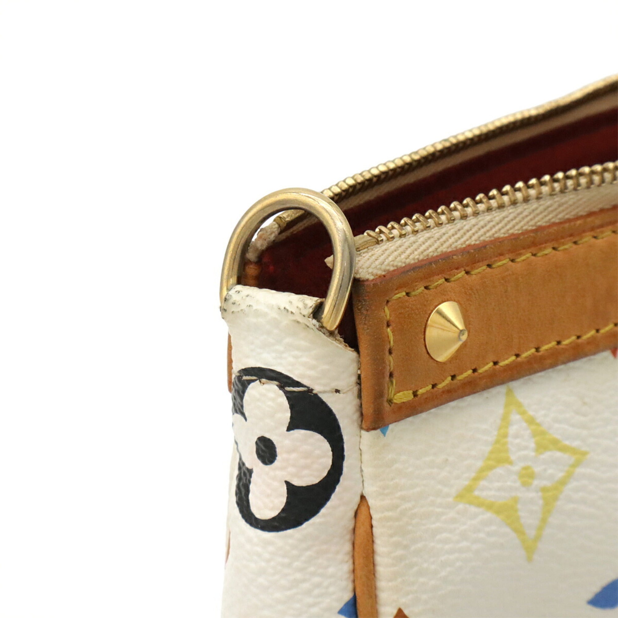 Louis Vuitton Blanc Monogram Canvas Pochette Pouch (Pre-Owned)