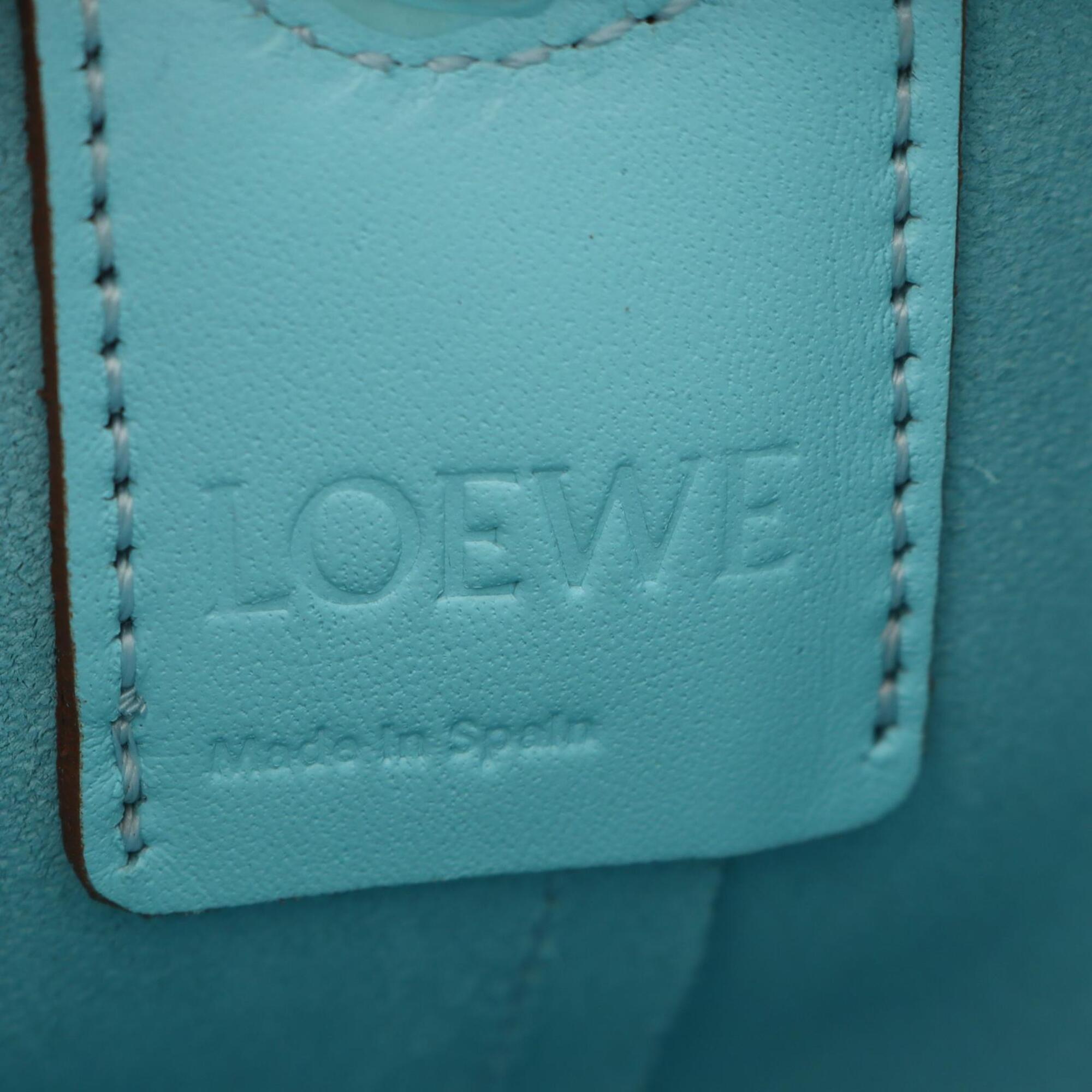 Loewe Blue Leather Handbag Shoulder Bag (Pre-Owned)