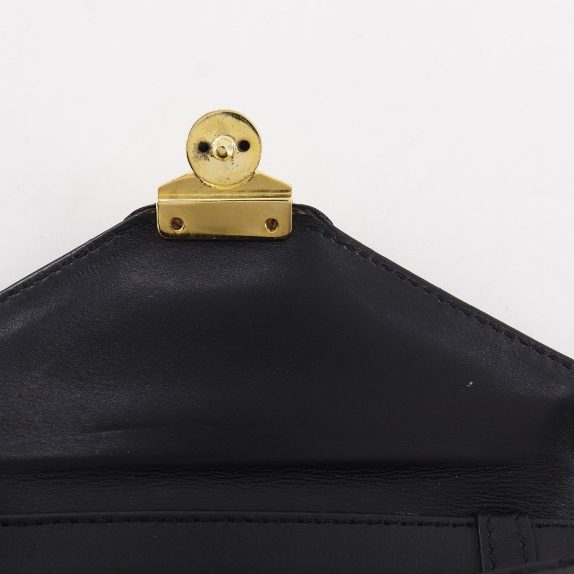 Salvatore Ferragamo Black Leather Pochette Shoulder Bag (Pre-Owned)