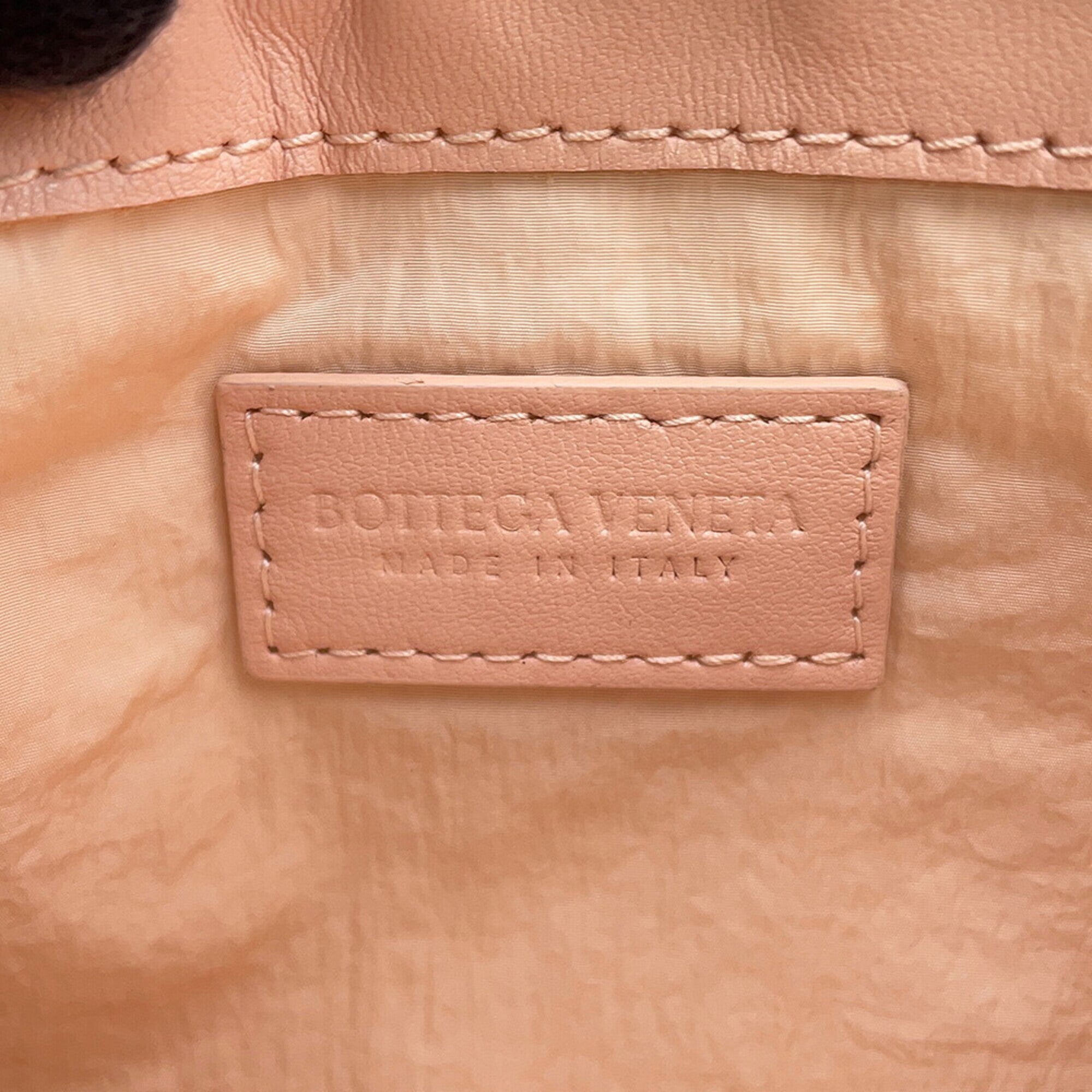 Bottega Veneta Pink Leather Handbag Shoulder Bag (Pre-Owned)
