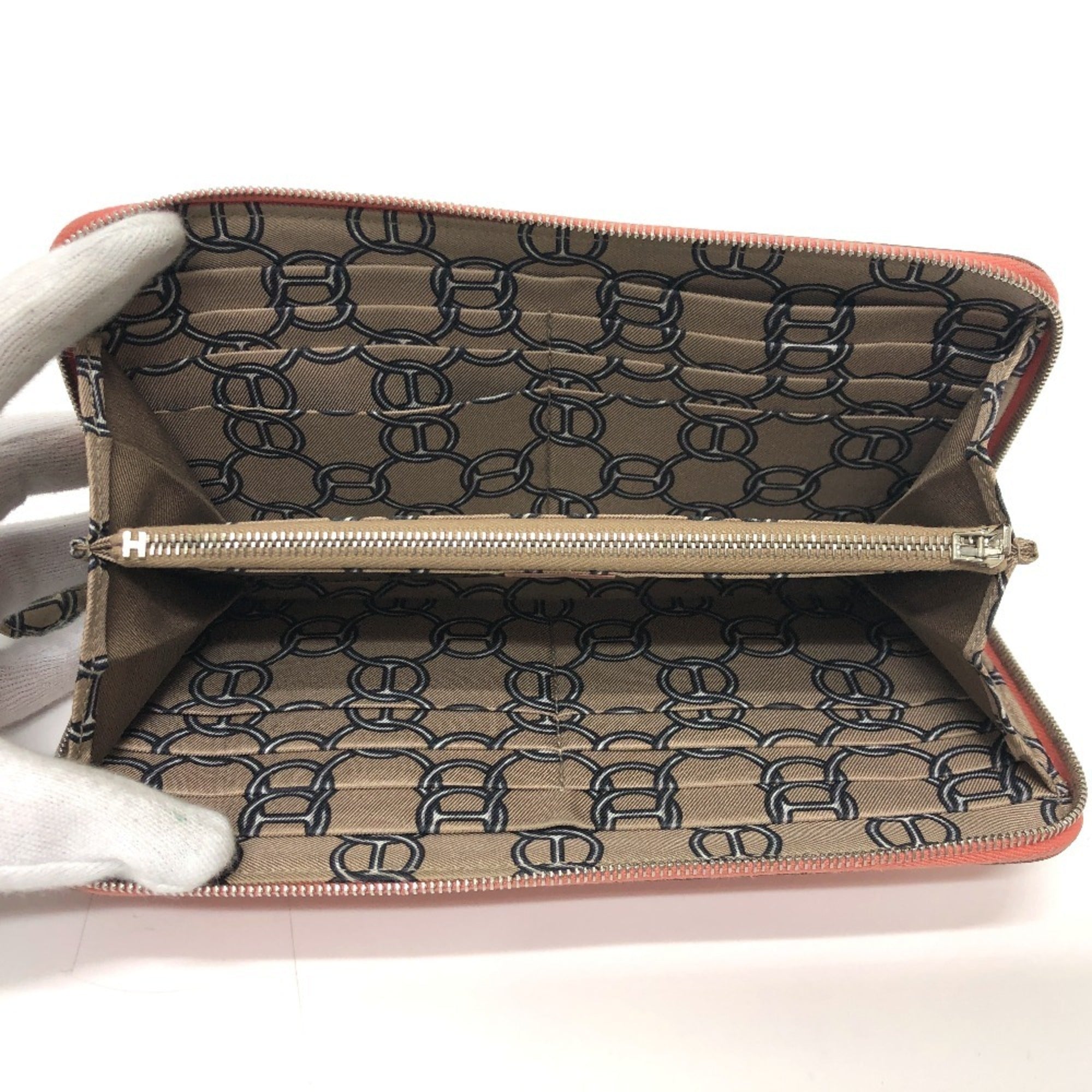Hermes Azap Pink Epsom Leather Long Wallet (Bi-Fold) (Pre-Owned)