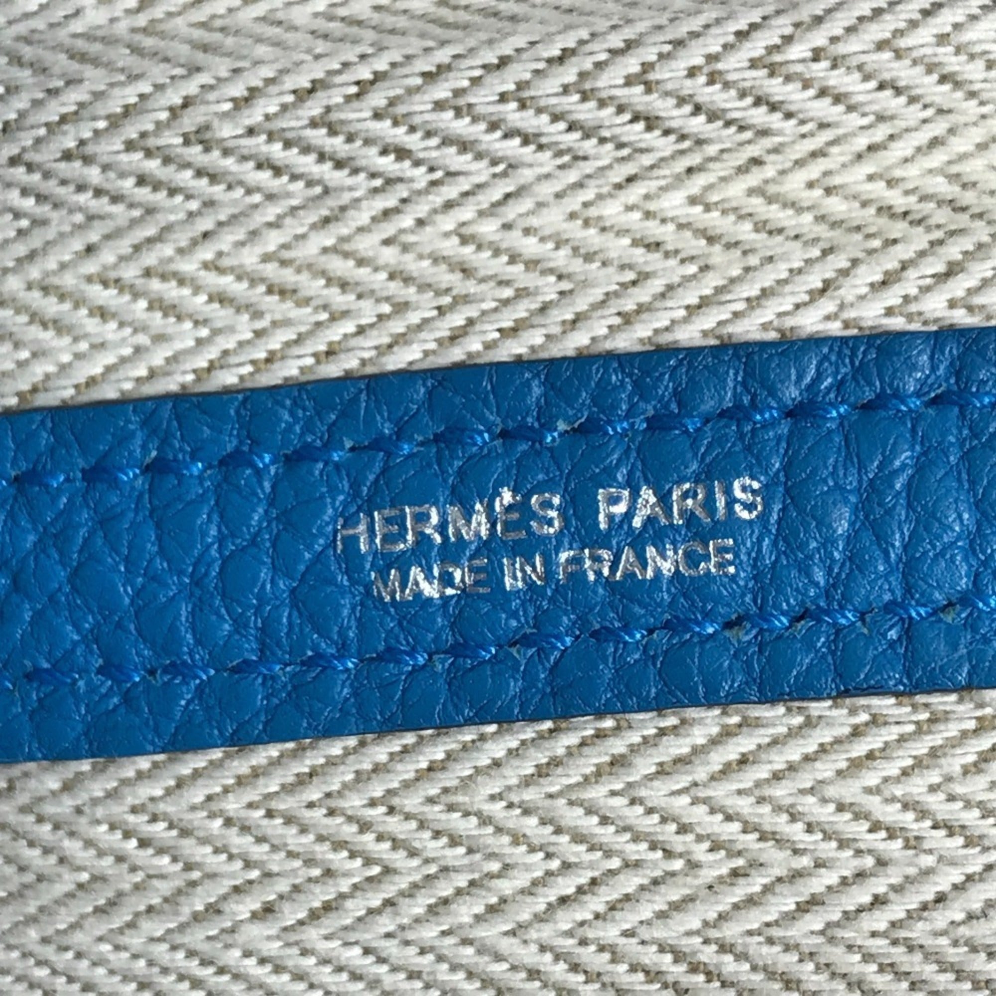 Hermes Bicolor Blue Negonda Leather Handbag Shoulder Bag Tote Bag (Pre-Owned)