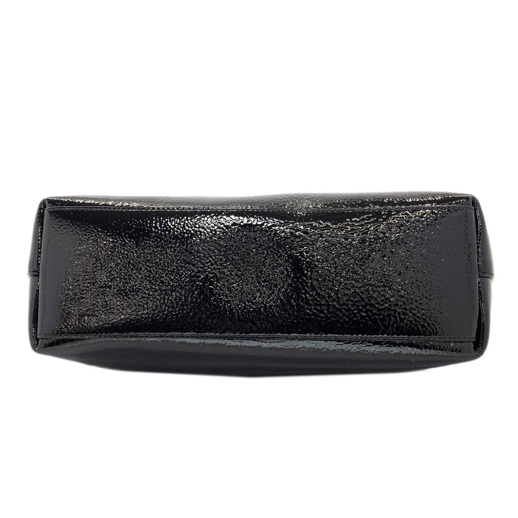 Jimmy Choo Black Patent Leather Pouch Tote Bag (Pre-Owned)
