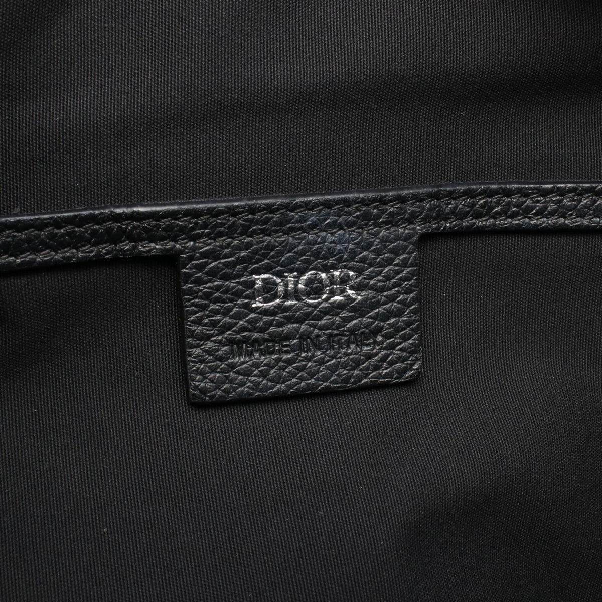 Christian Dior Black Canvas Leather Backpack Handbag (Pre-Owned)