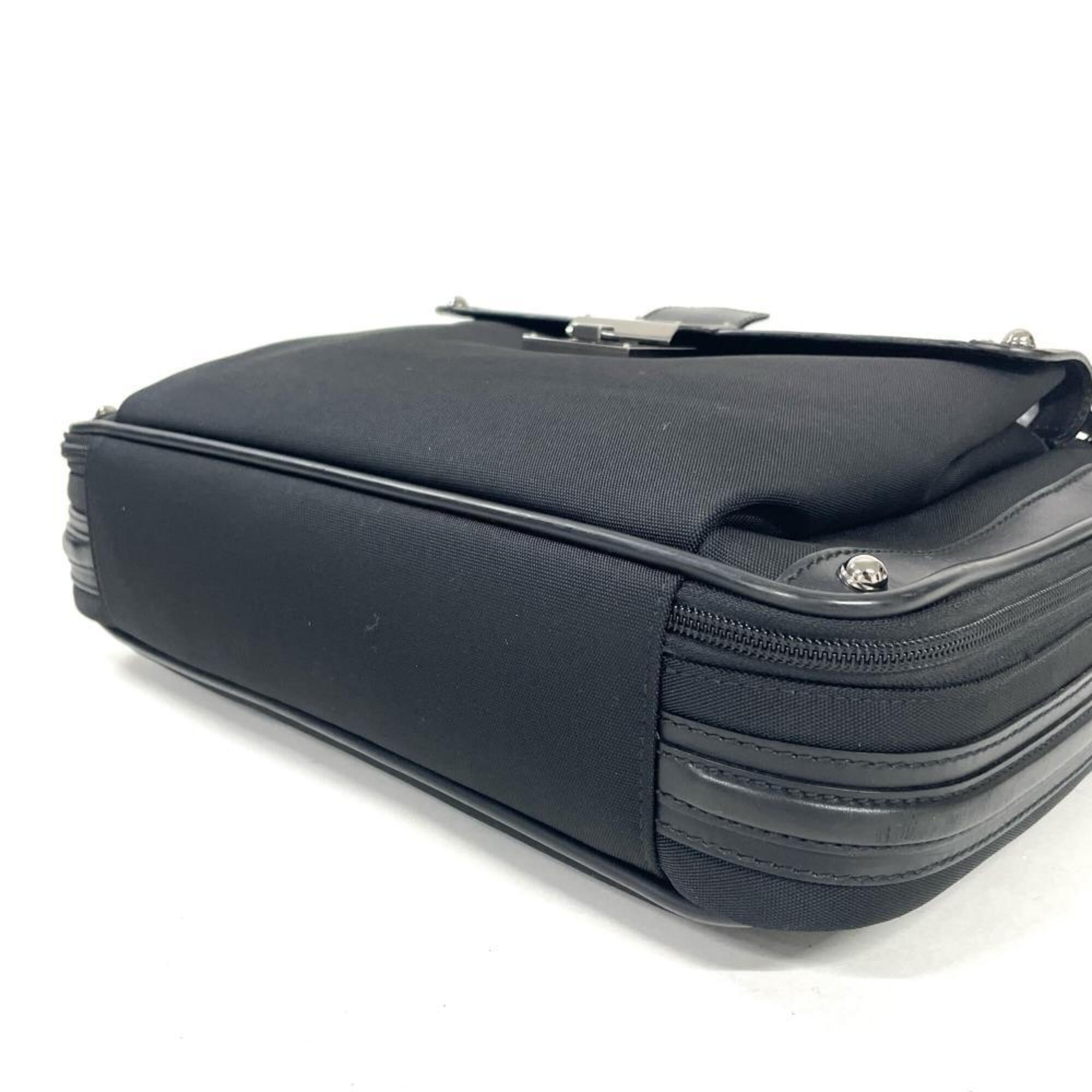 Gucci Black Nylon Leather Briefcase (Pre-Owned)