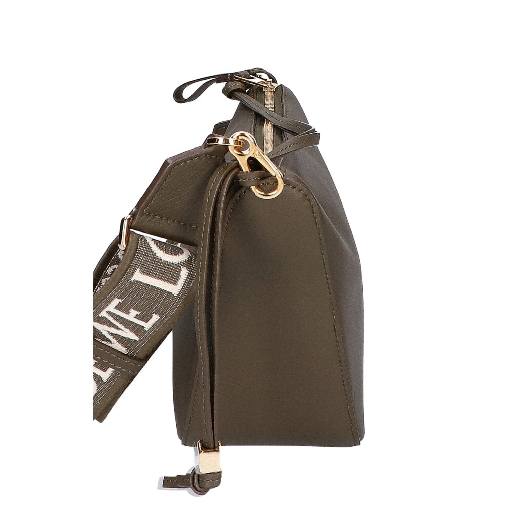 Loewe Dark Khaki Green Leather Shoulder Bag (Pre-Owned)