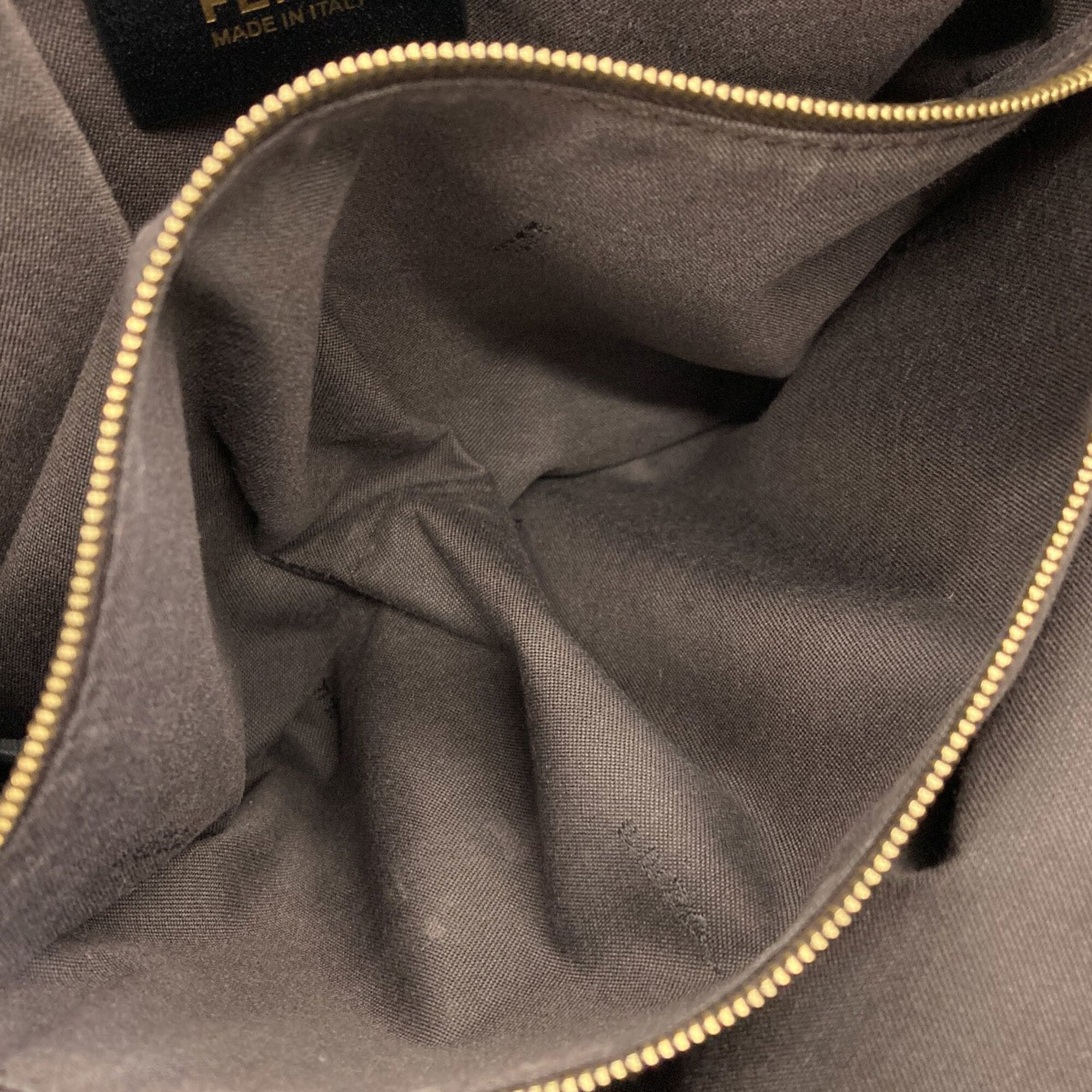 Fendi Chameleon Black Leather Tote Bag (Pre-Owned)
