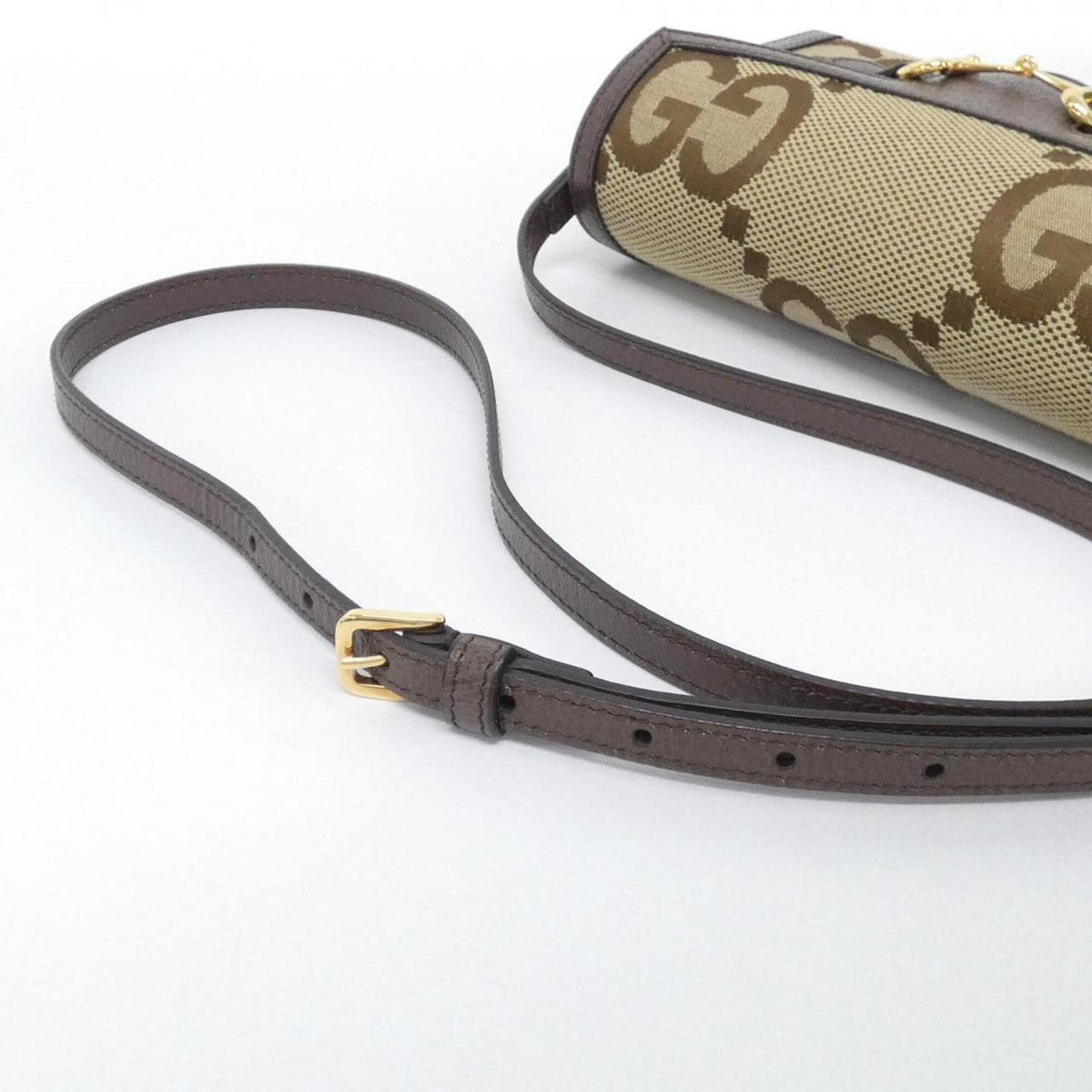 Gucci Brown Camel Gg Canvas Leather Shoulder Bag (Pre-Owned)
