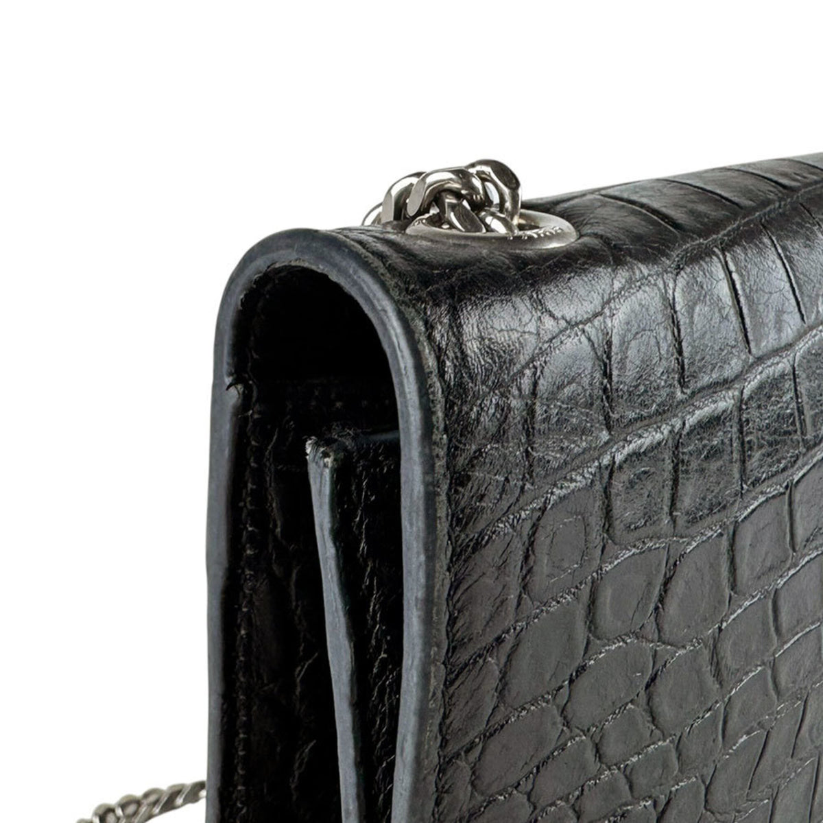 Saint Laurent Black Leather Shoulder Bag (Pre-Owned)