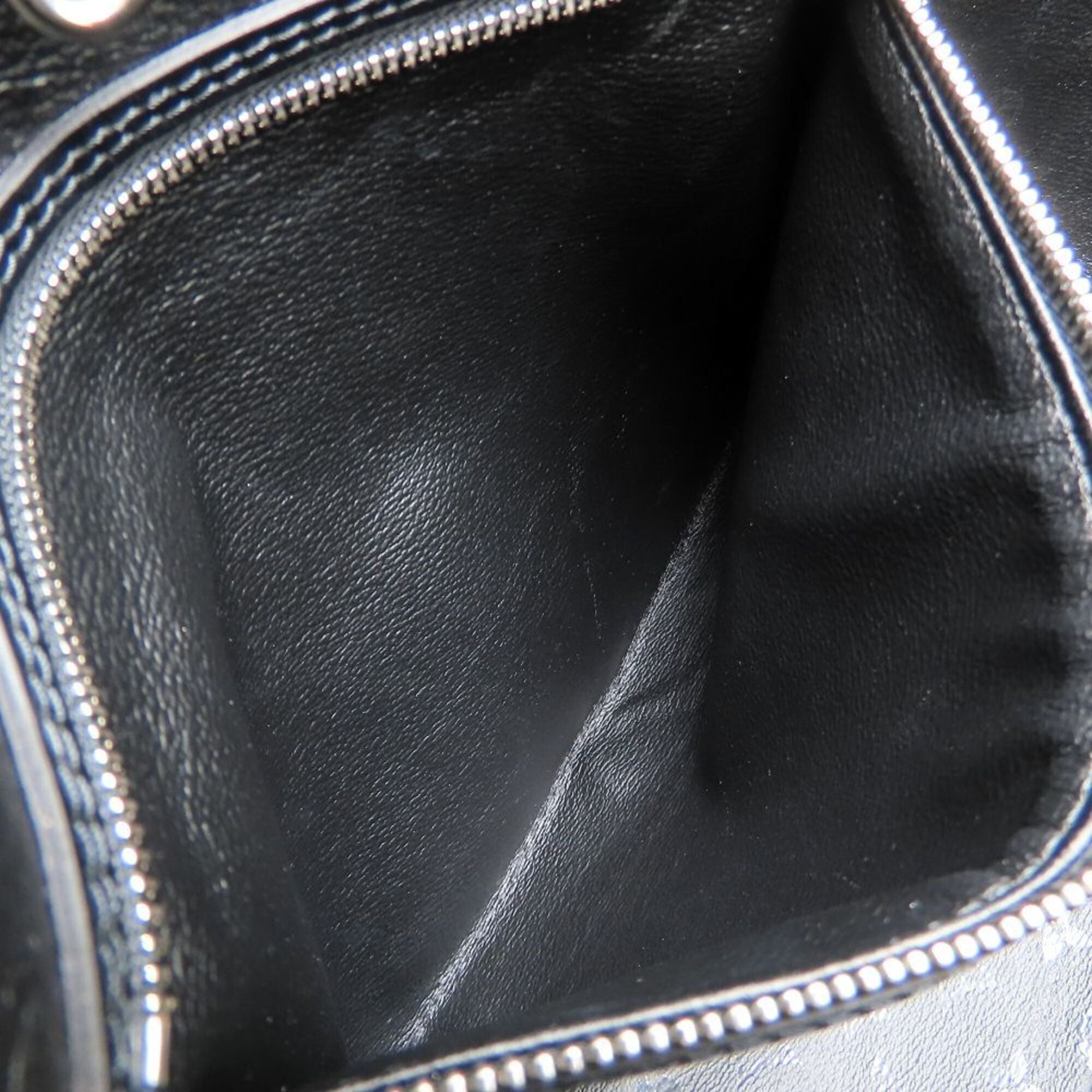 Louis Vuitton Black White Coated Canvas Monogram Pouch Tote Bag (Pre-Owned)