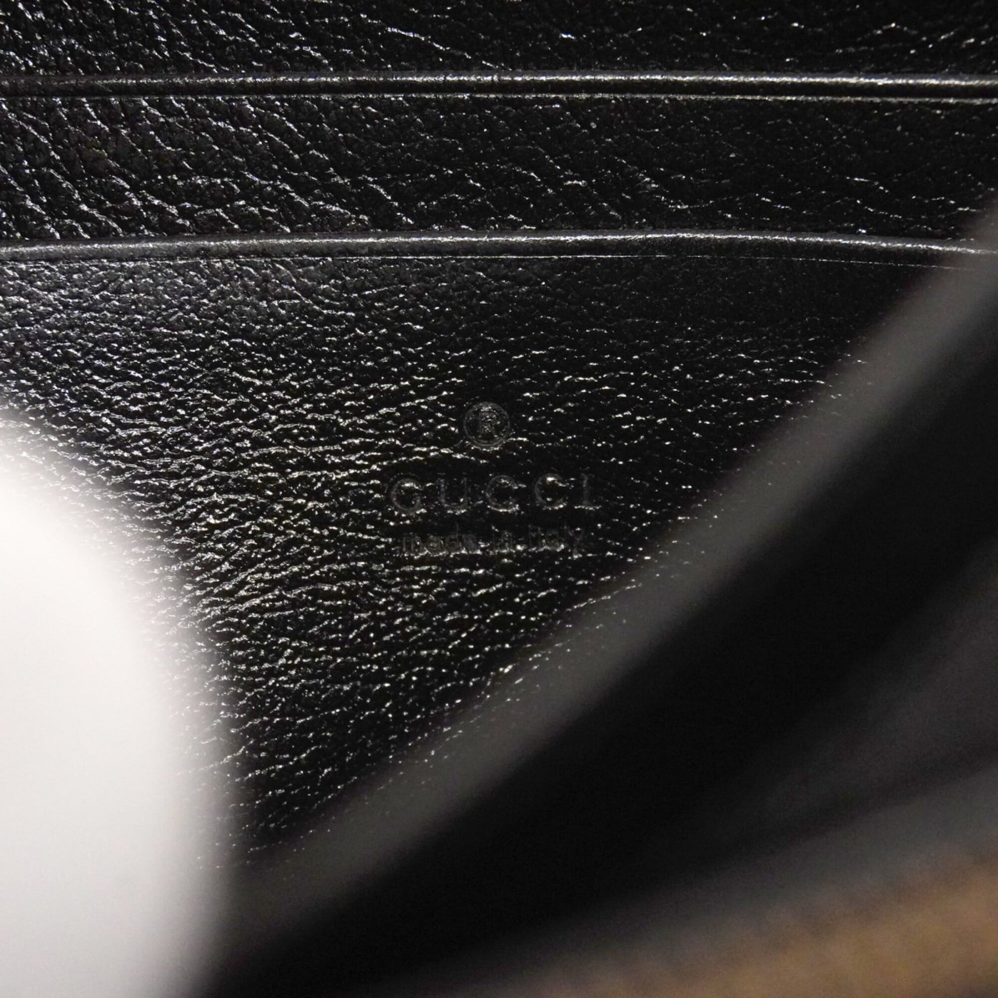 Gucci Black Leather Chain/Shoulder Wallet (Pre-Owned)