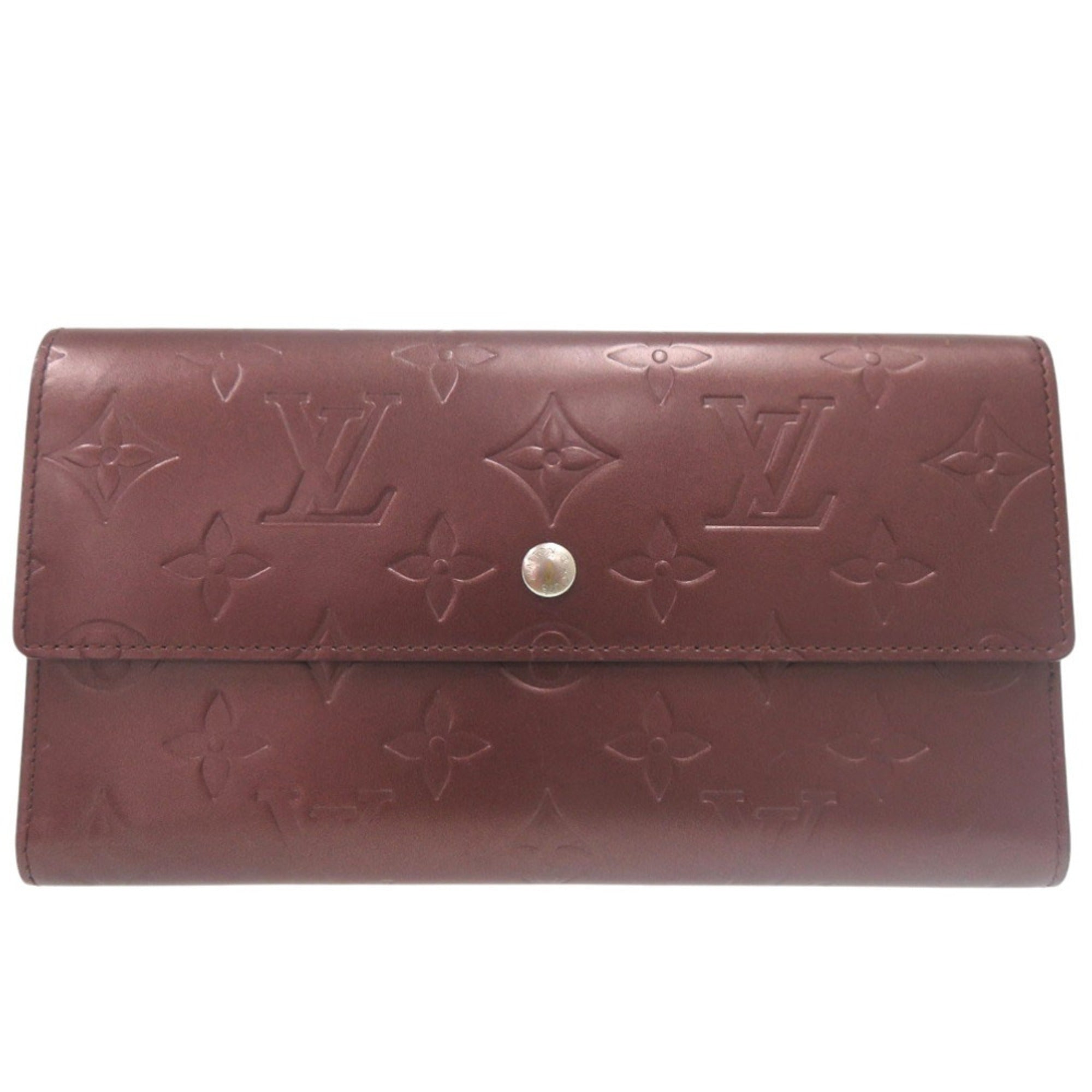 Louis Vuitton Violet Monogram Mat Long Wallet (Tri-Fold) (Pre-Owned)