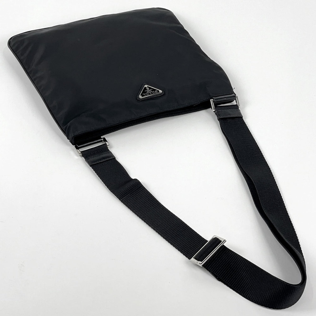 Prada Black Nylon Leather Shoulder Bag (Pre-Owned)