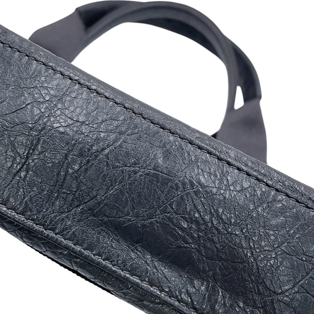 Balenciaga Gray Leather Canvas Handbag (Pre-Owned)