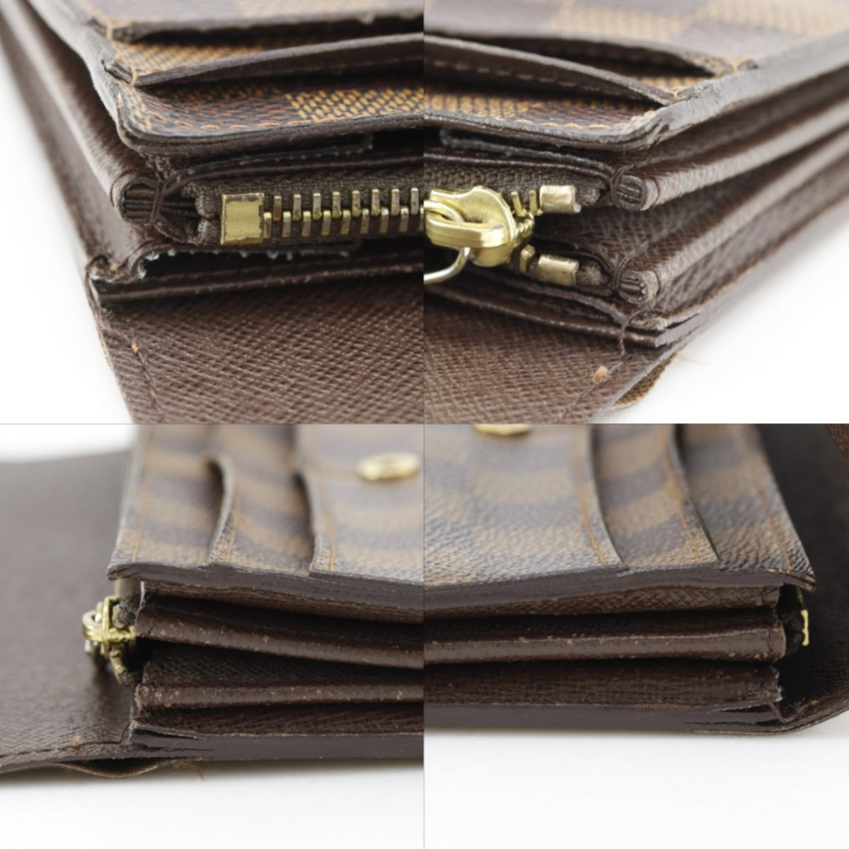 Louis Vuitton Brown Damier Canvas Long Wallet (Bi-Fold) (Pre-Owned)