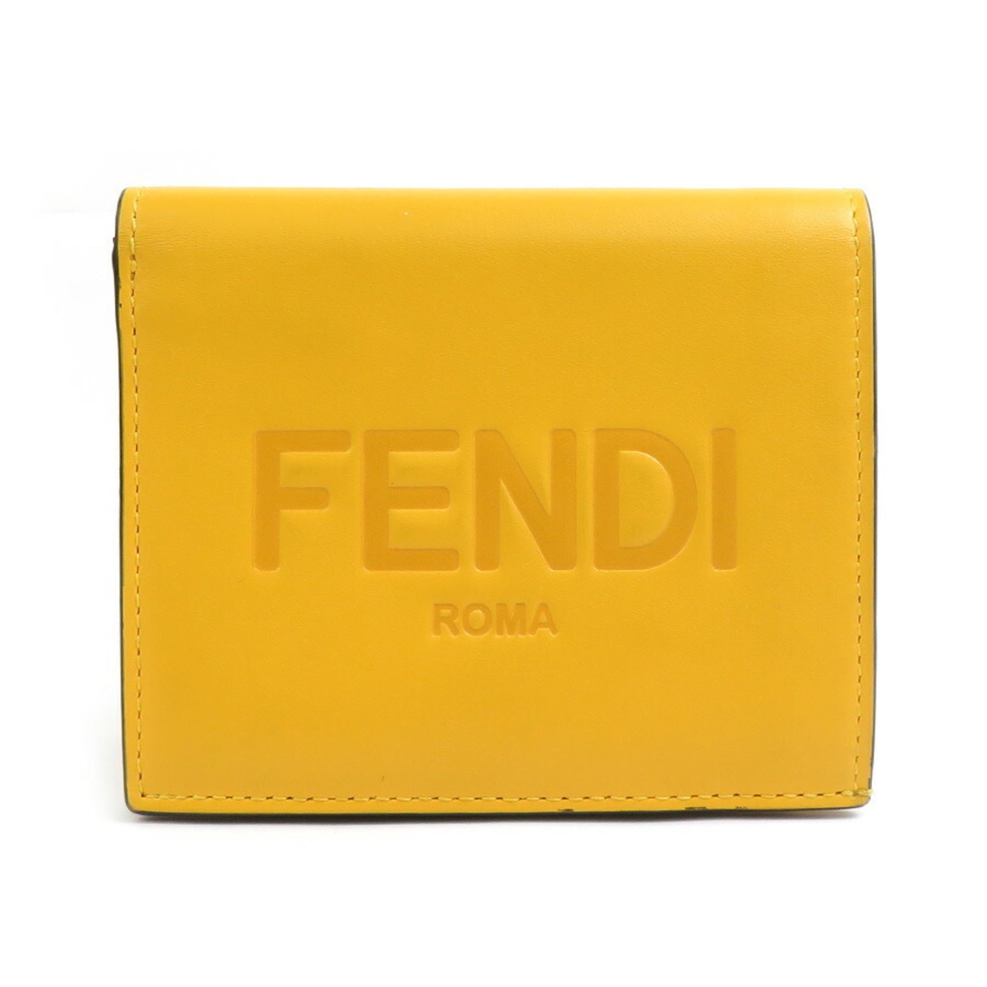 Fendi Yellow Leather Wallet (Bi-Fold) (Pre-Owned)