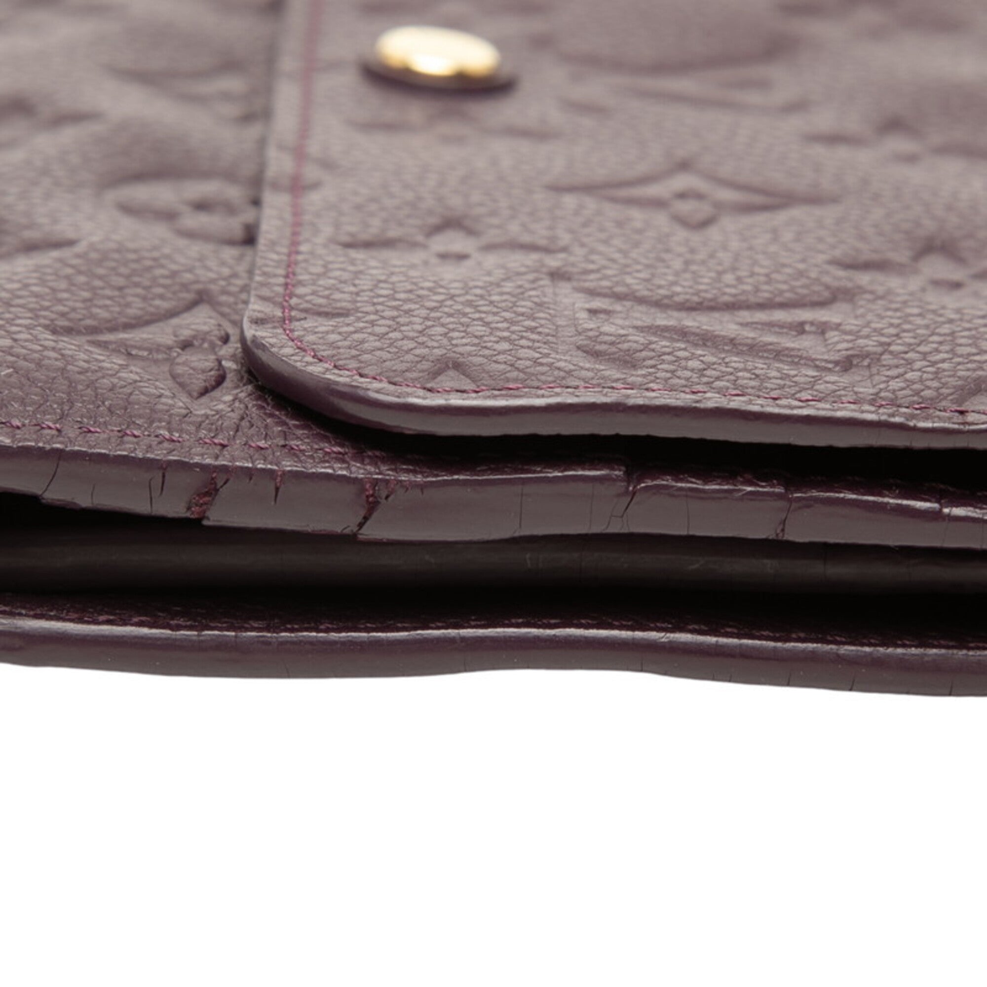Louis Vuitton Purple Leather Long Wallet (Tri-Fold) (Pre-Owned)