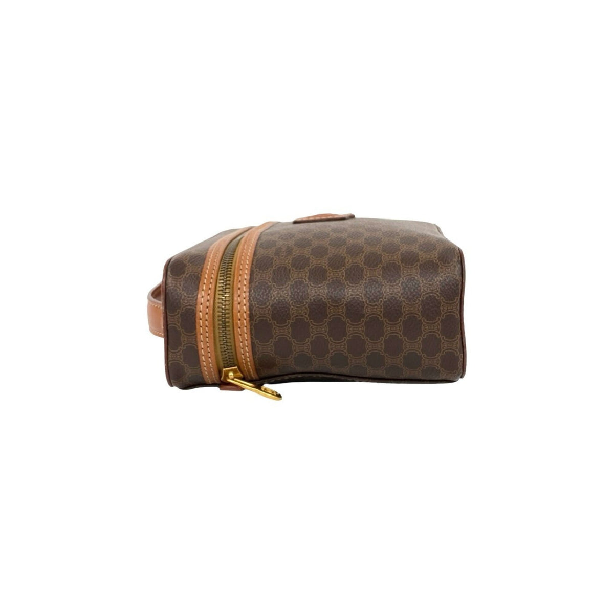 Celine Brown Leather Pvc Handbag Vanity Bag (Pre-Owned)