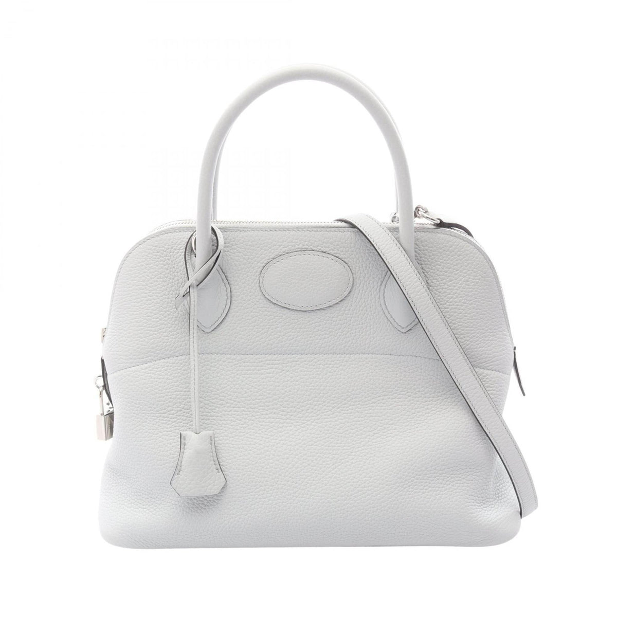Hermes Blue Taurillon Clemence Leather Handbag (Pre-Owned)