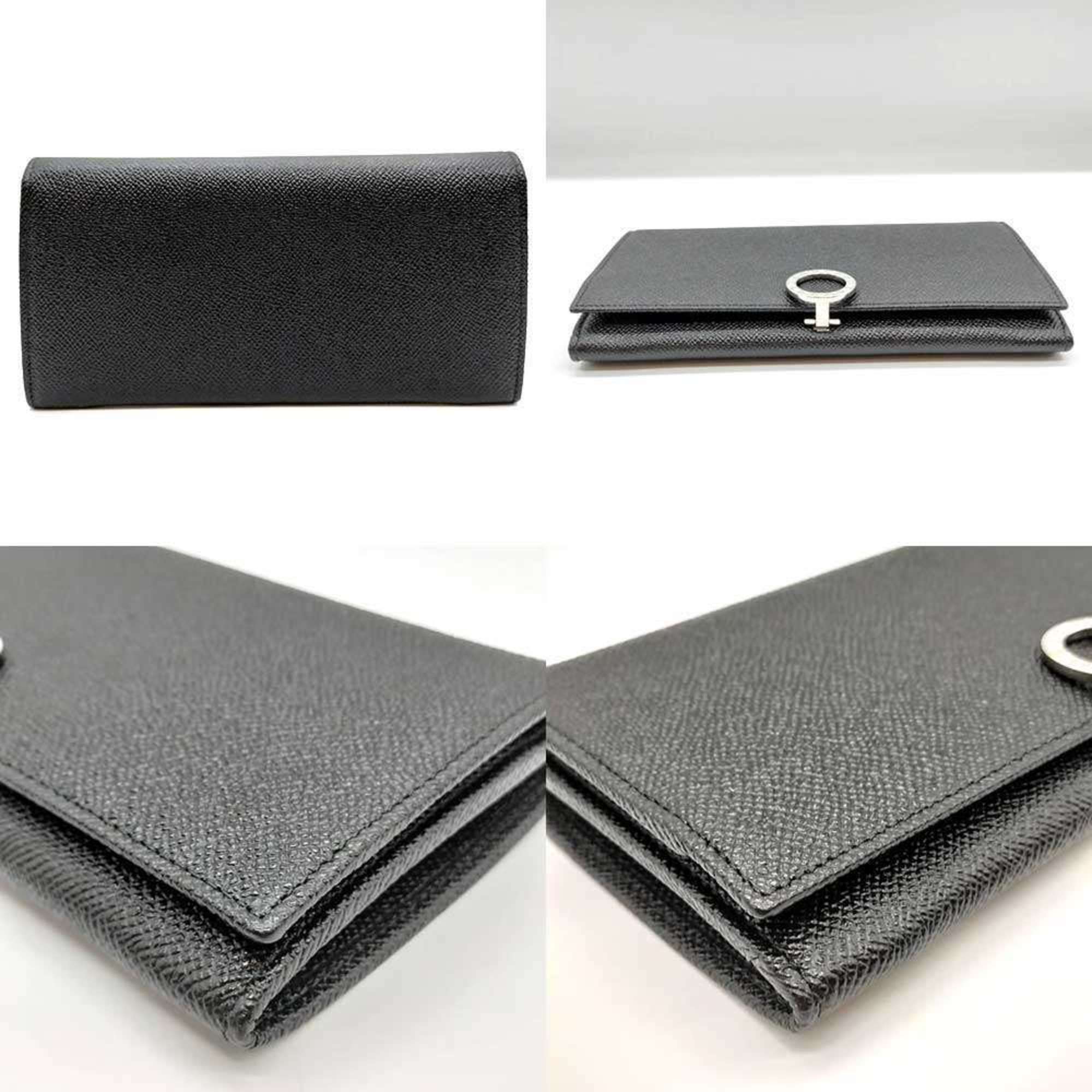 Bvlgari Bvlgari Bvlgari Black Leather Long Wallet (Bi-Fold) (Pre-Owned)