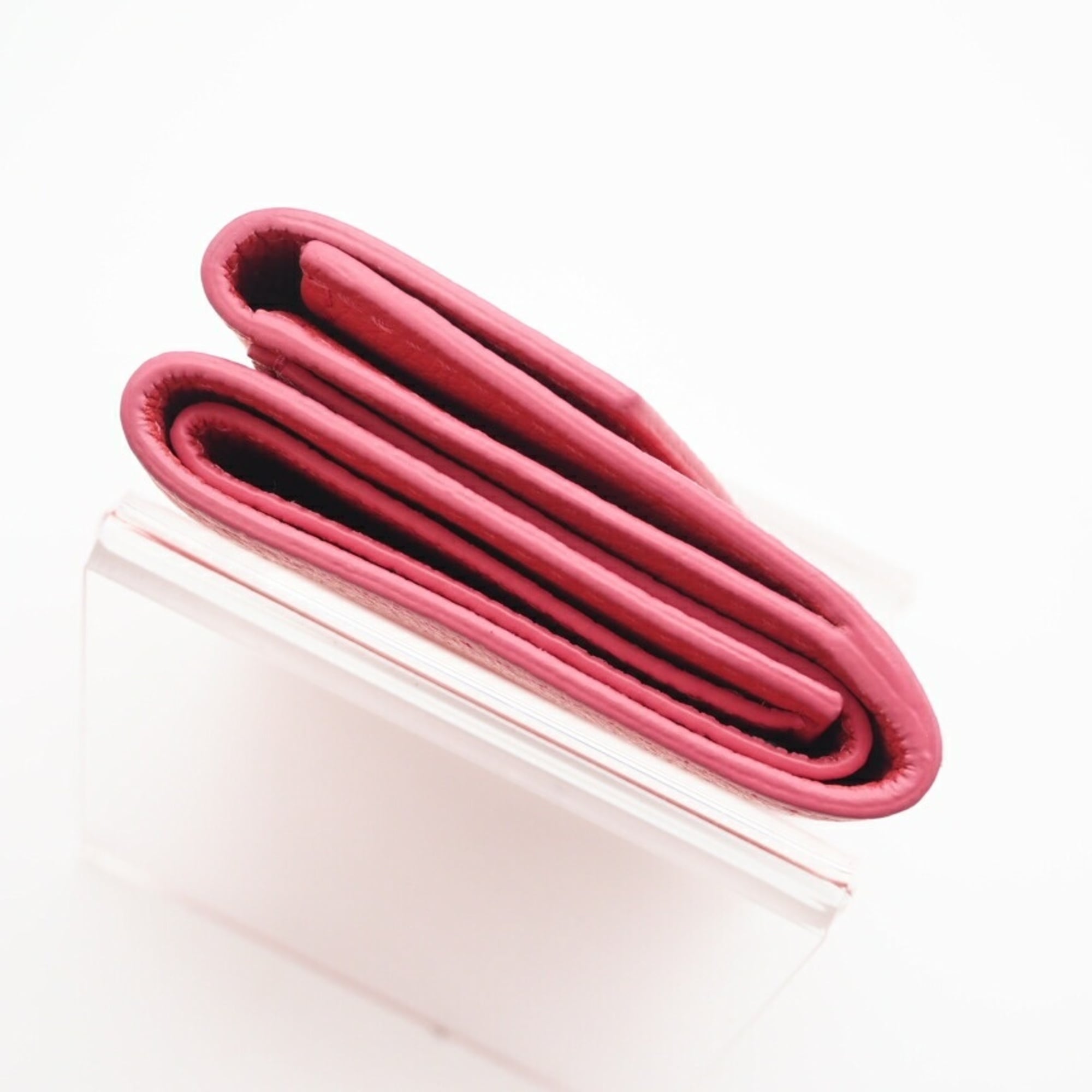 Louis Vuitton Pink Leather Wallet (Tri-Fold) (Pre-Owned)