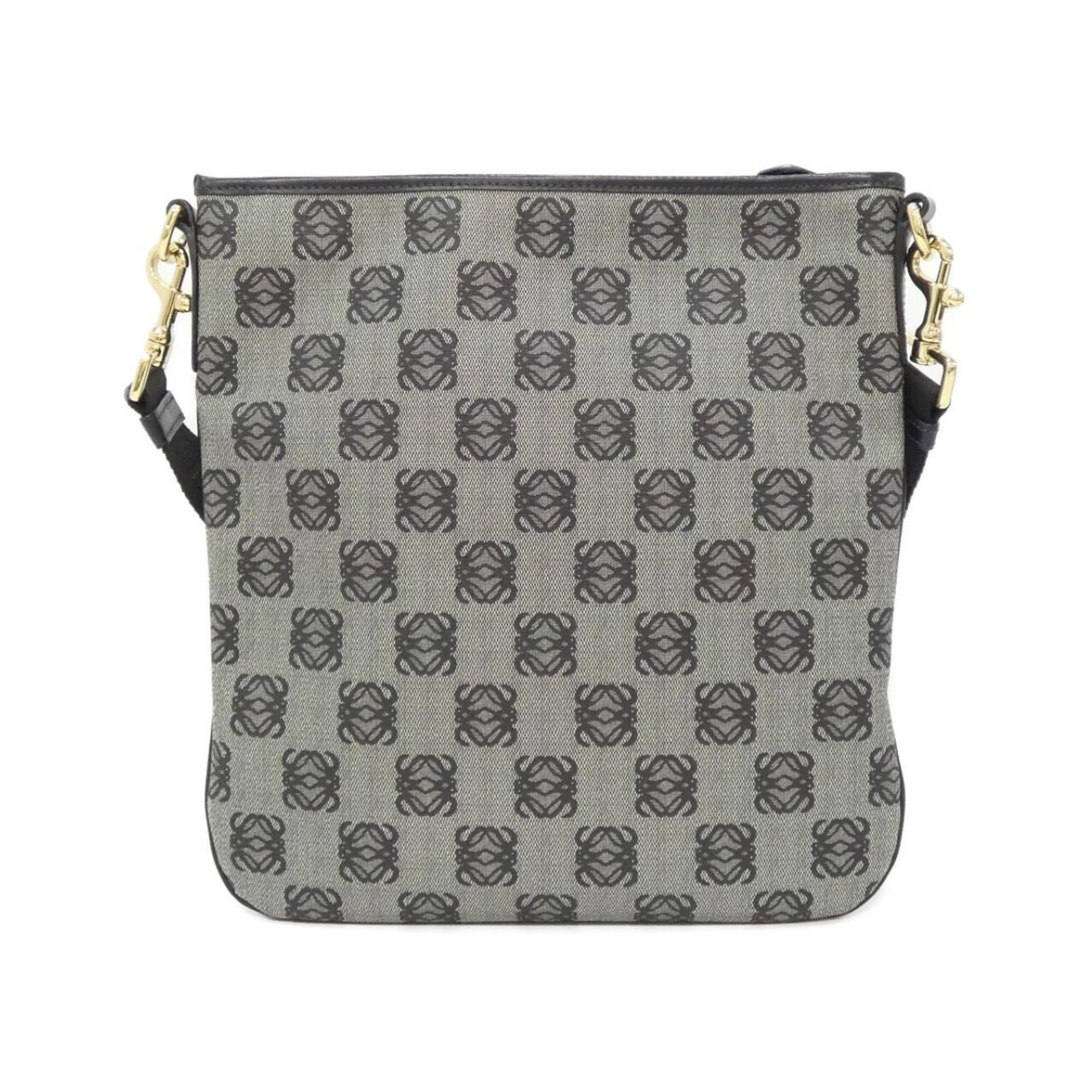 Loewe Black Coated Canvas Shoulder Bag (Pre-Owned)