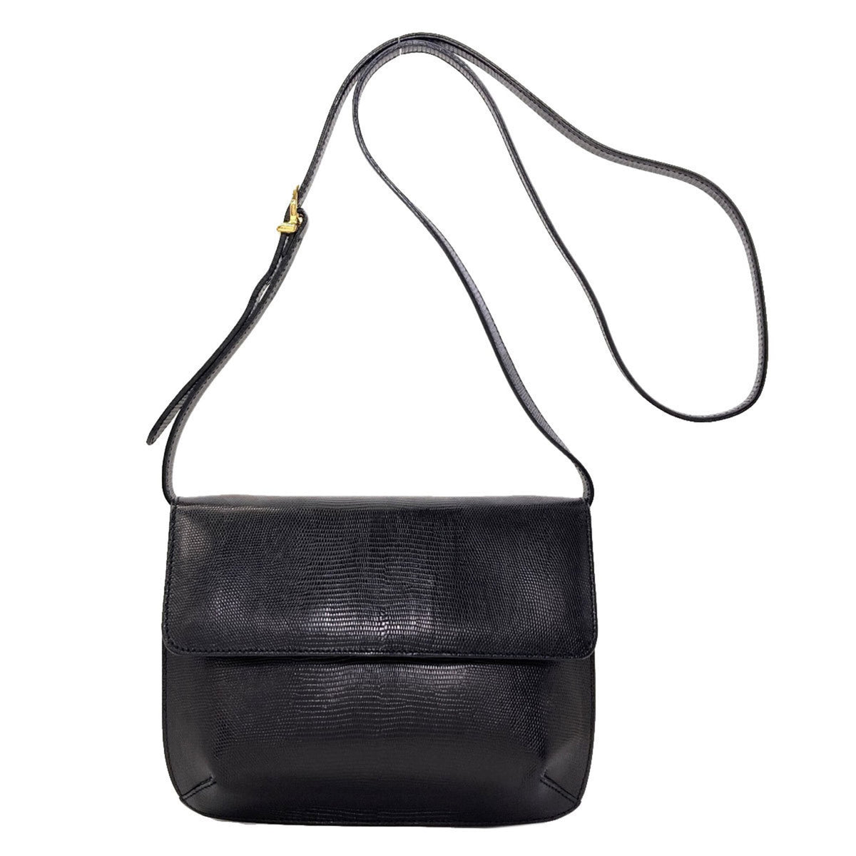 Salvatore Ferragamo Black Leather Shoulder Bag (Pre-Owned)