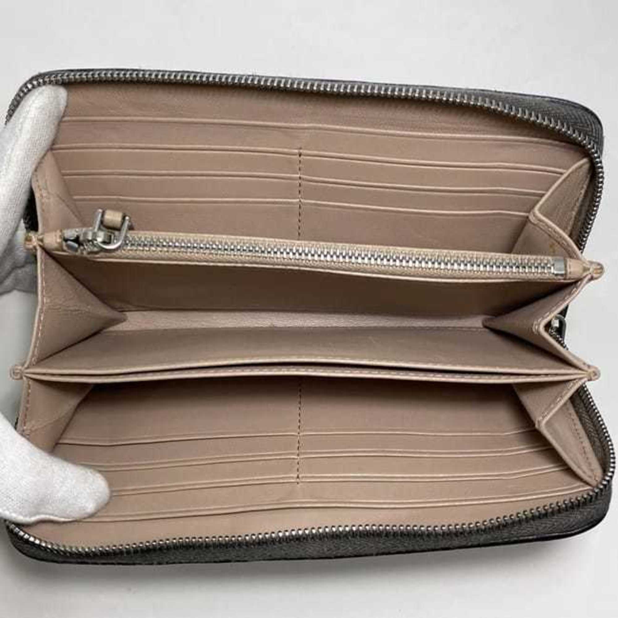 Prada Black Leather Long Wallet (Bi-Fold) (Pre-Owned)