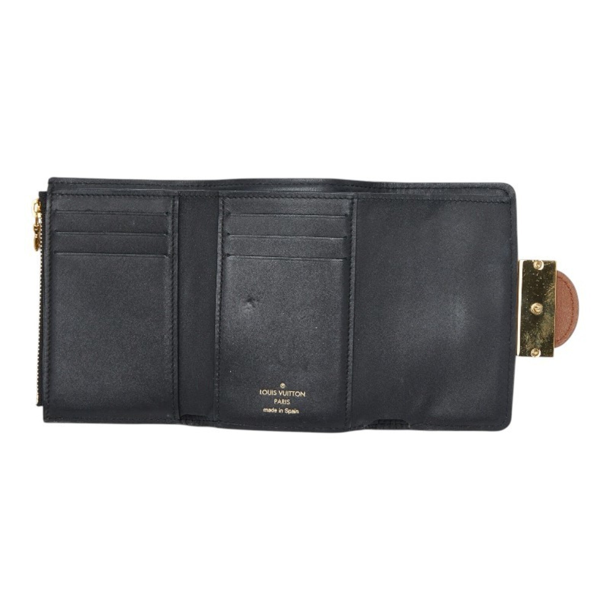 Louis Vuitton Brown Pvc Leather Wallet (Tri-Fold) (Pre-Owned)