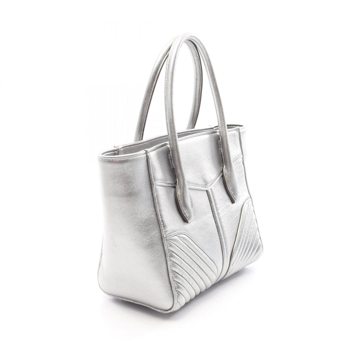 Miu Miu Silver Leather Handbag (Pre-Owned)