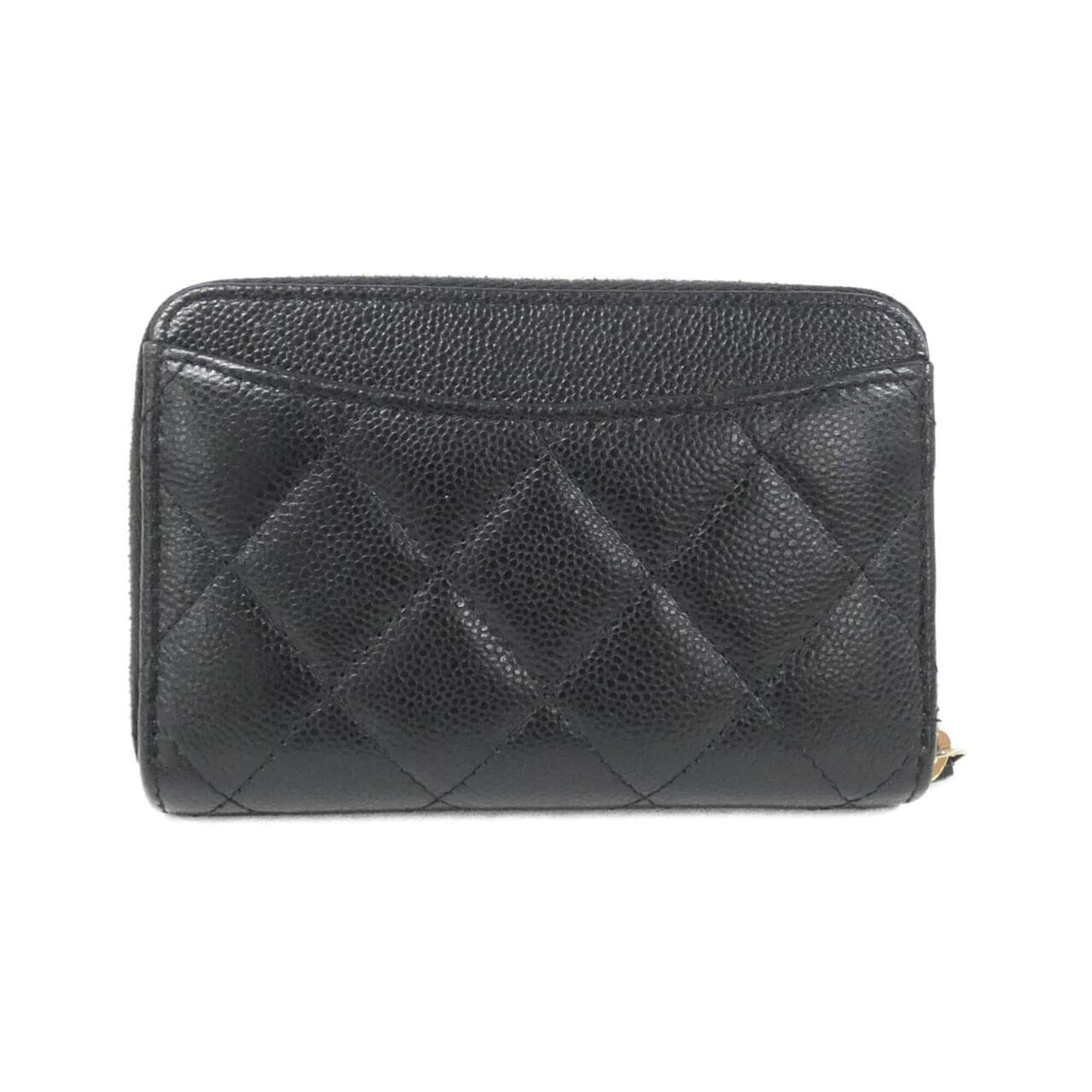 Chanel Black Grained Calfskin Coin Purse/Coin Case (Pre-Owned)