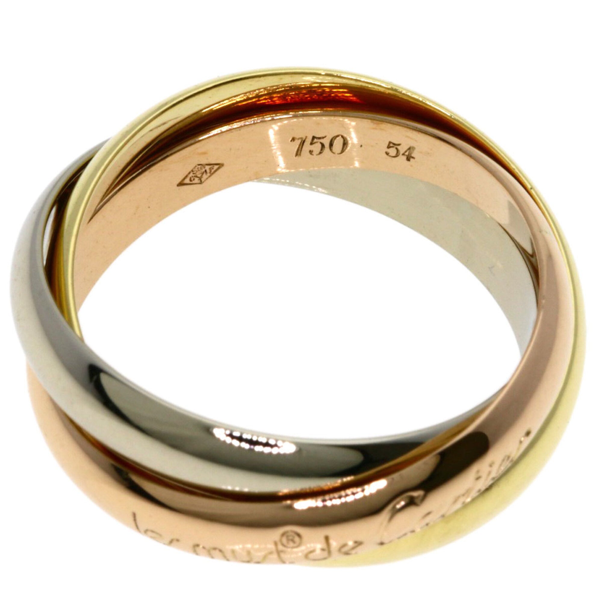Cartier Trinity Yellow Gold (18K) Pink Gold (18K) White Gold (18K) Band Ring (Pre-Owned)