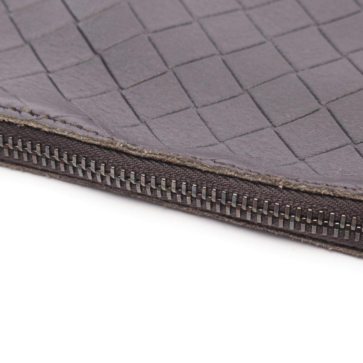 Bottega Veneta Brown Leather Clutch Bag Handbag (Pre-Owned)
