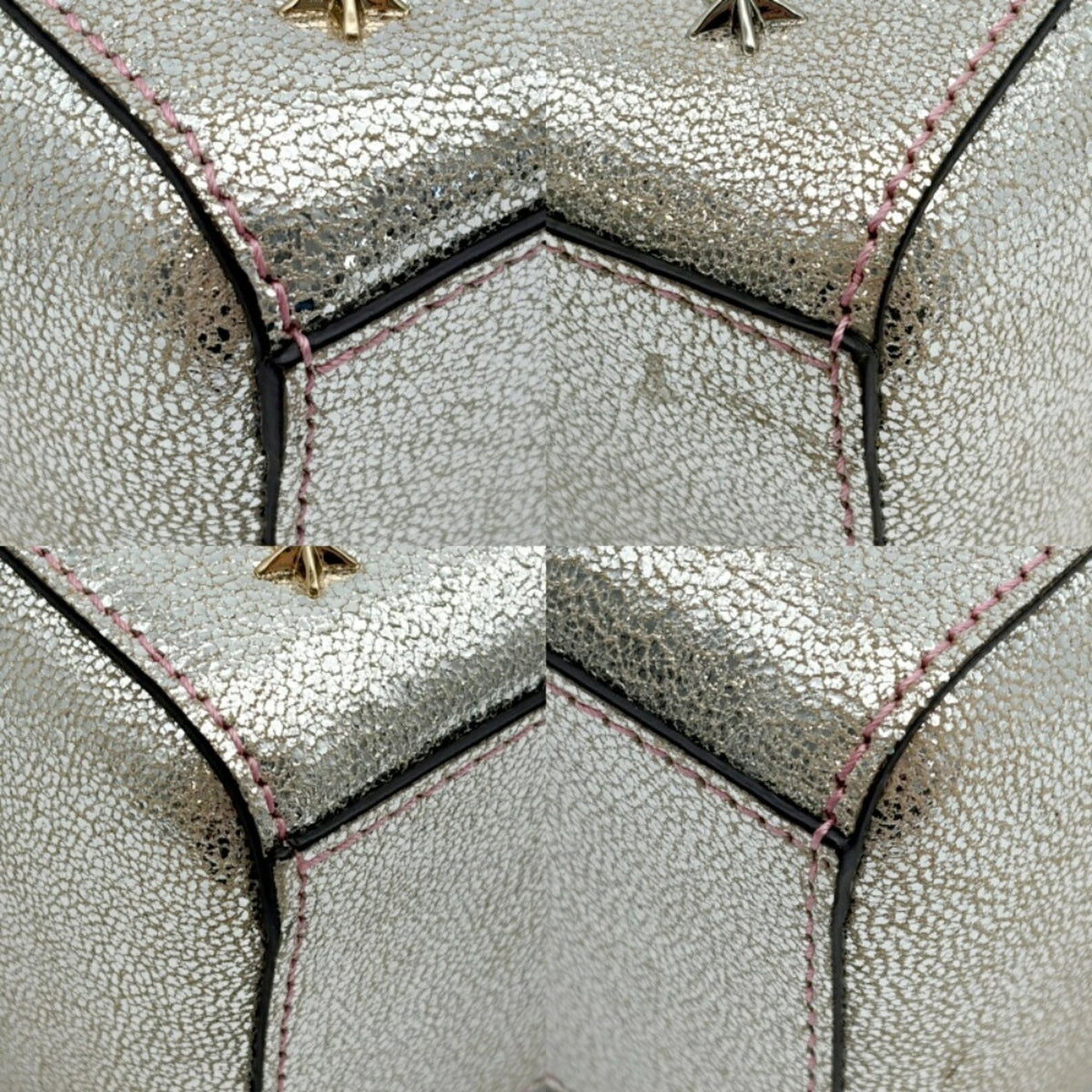 Jimmy Choo Silver Leather Tote Bag (Pre-Owned)