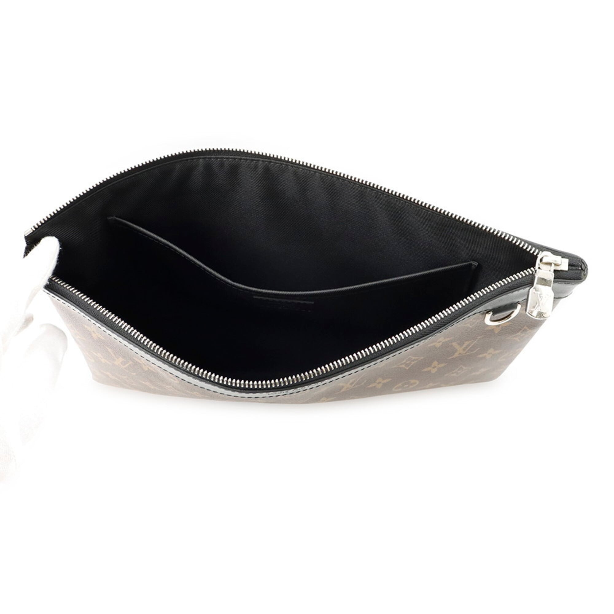 Louis Vuitton Monogram Macassar Black Noir Clutch Bag Handbag (Pre-Owned)