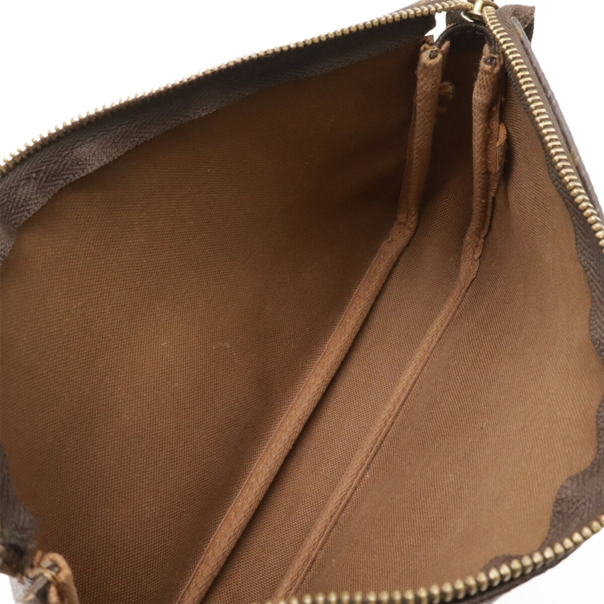 Louis Vuitton Brown Monogram Canvas Pvc Coated Canvas Handbag Pochette Pouch (Pre-Owned)