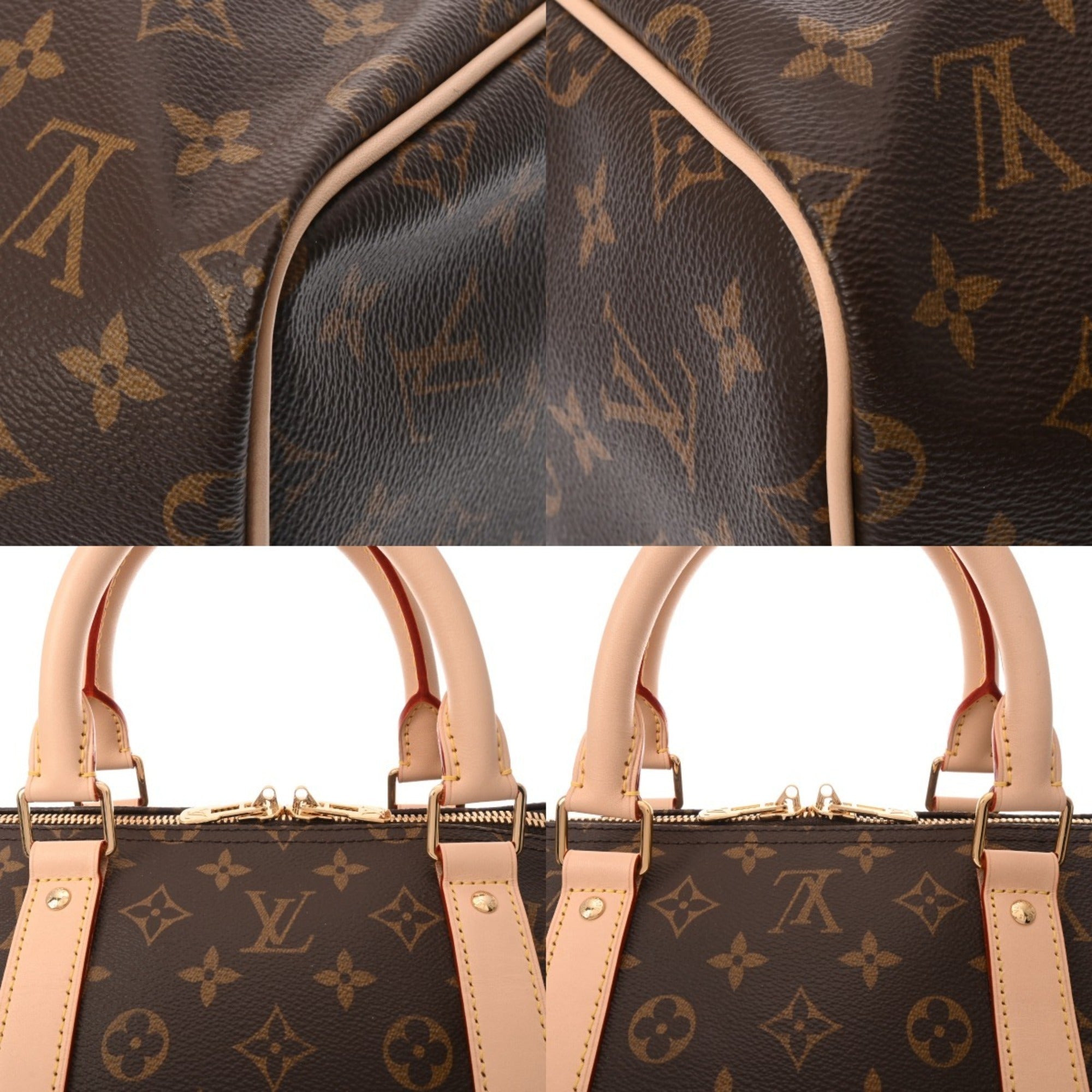Louis Vuitton Brown Monogram Canvas Boston Bag (Pre-Owned)
