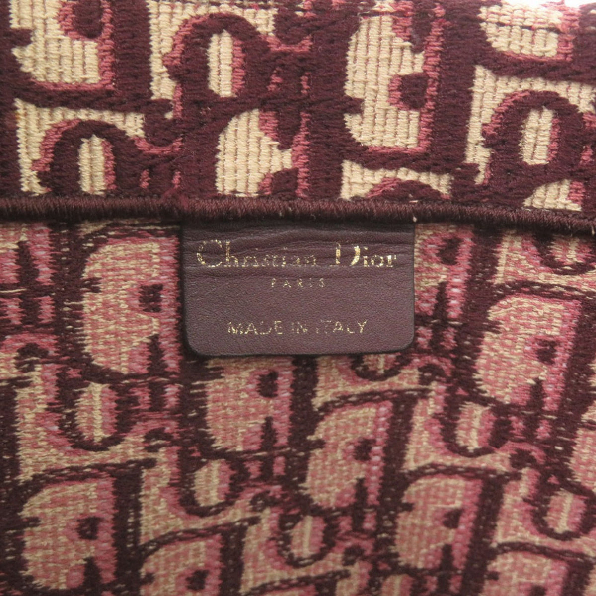 Christian Dior Beige Bordeaux Canvas Tote Bag (Pre-Owned)