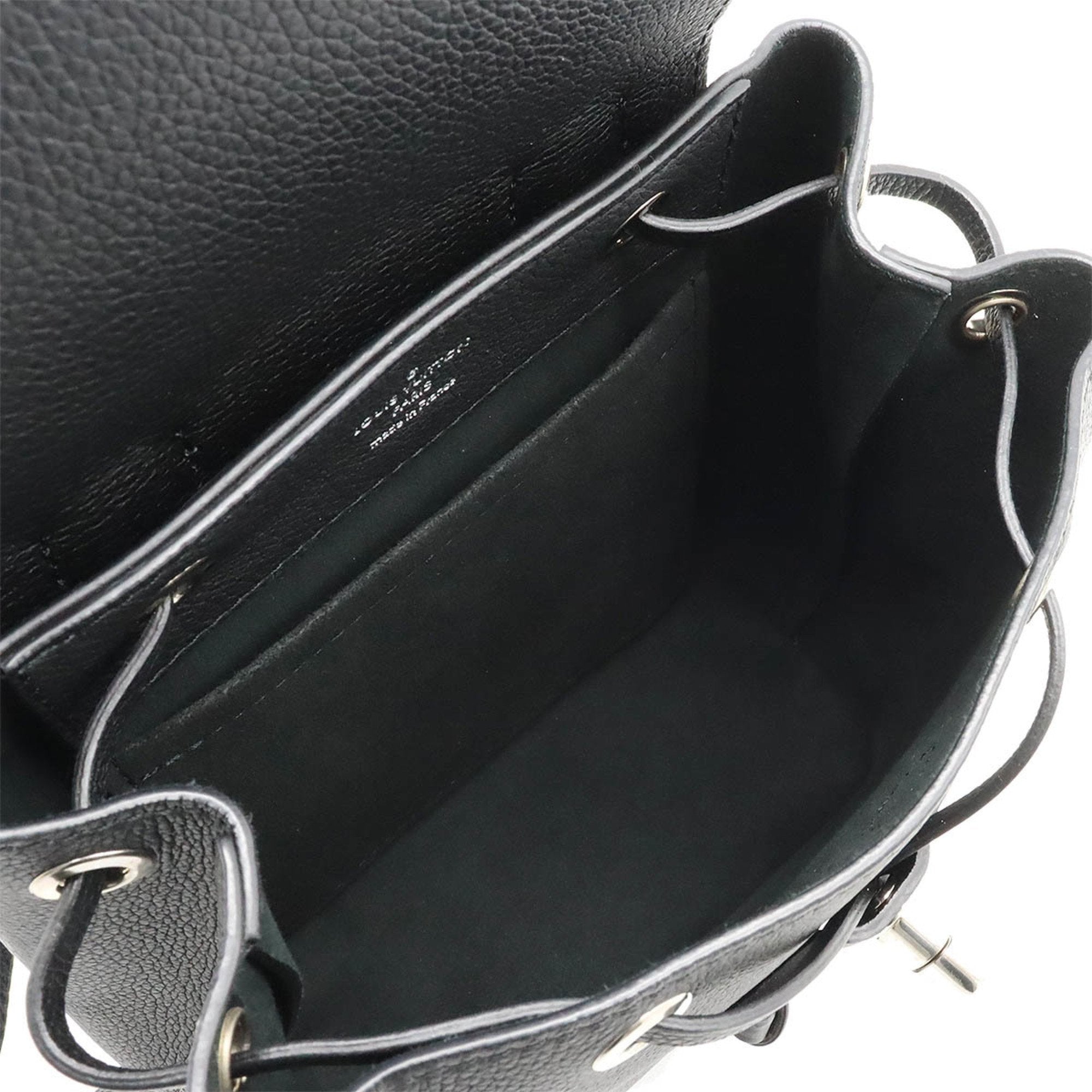 Louis Vuitton Noir Leather Backpack Handbag Shoulder Bag (Pre-Owned)