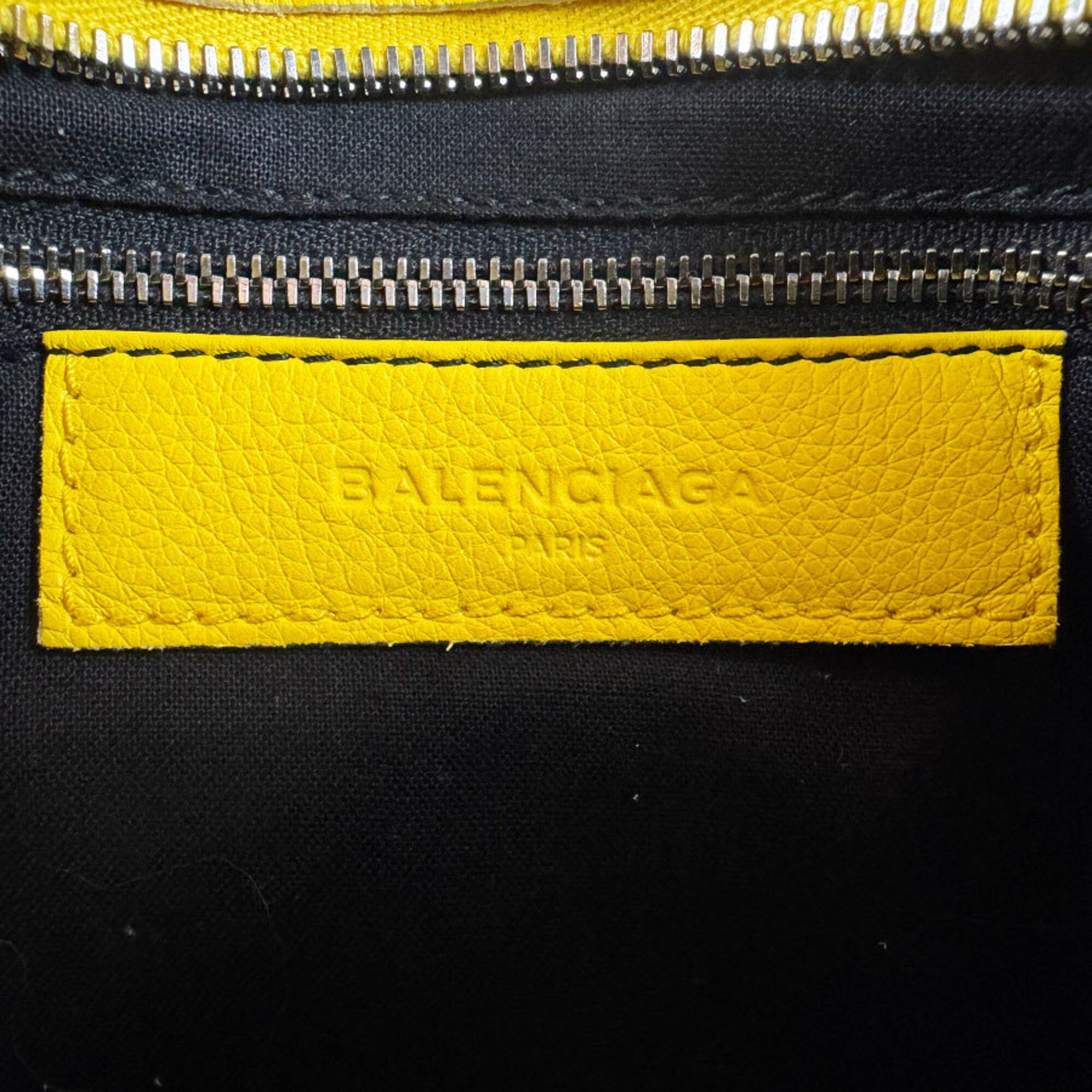 Balenciaga Yellow Leather Handbag Shoulder Bag (Pre-Owned)